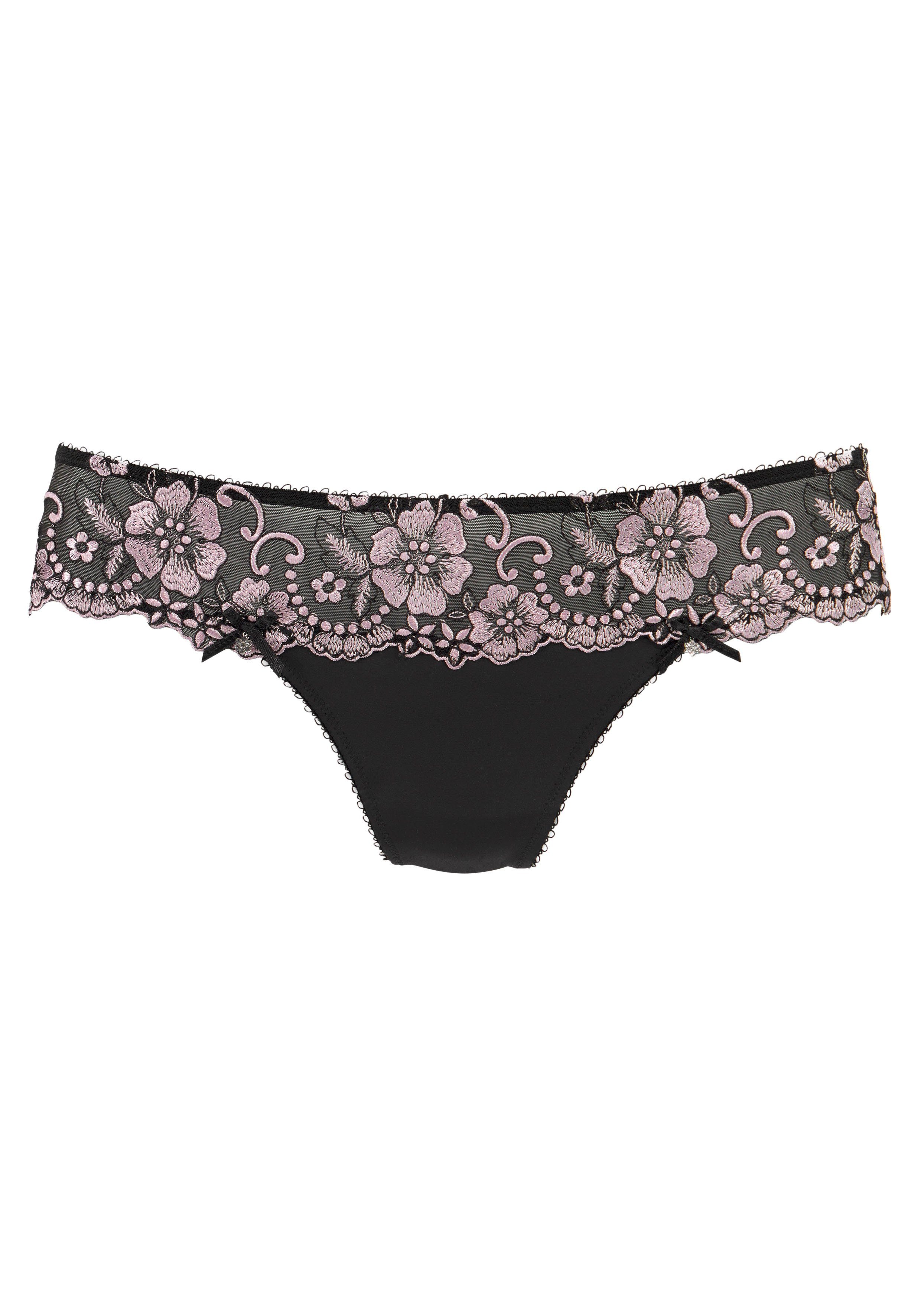 LASCANA String Wanda Dessous mit Stickerei Spitze in blumiger Optik