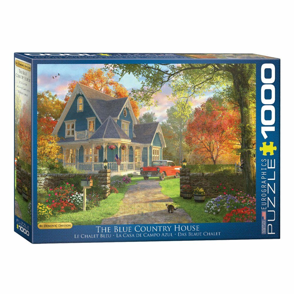 EUROGRAPHICS Puzzle Das blaue Landhaus von Dominic Davison, 1000 Puzzleteile