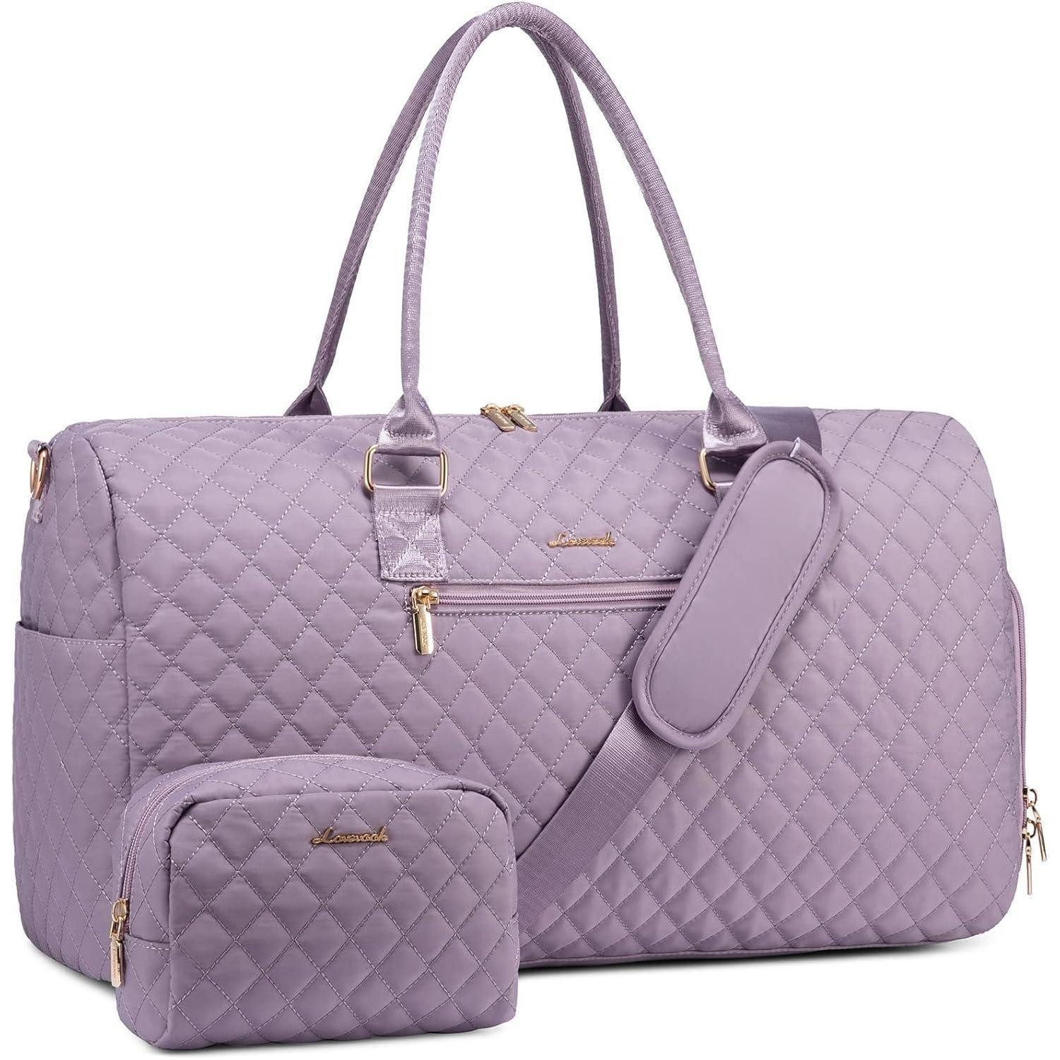 LuxusKollektion Reisetasche Sporttasche Damen Reisetasche Weekender wasserdicht Hellviolett