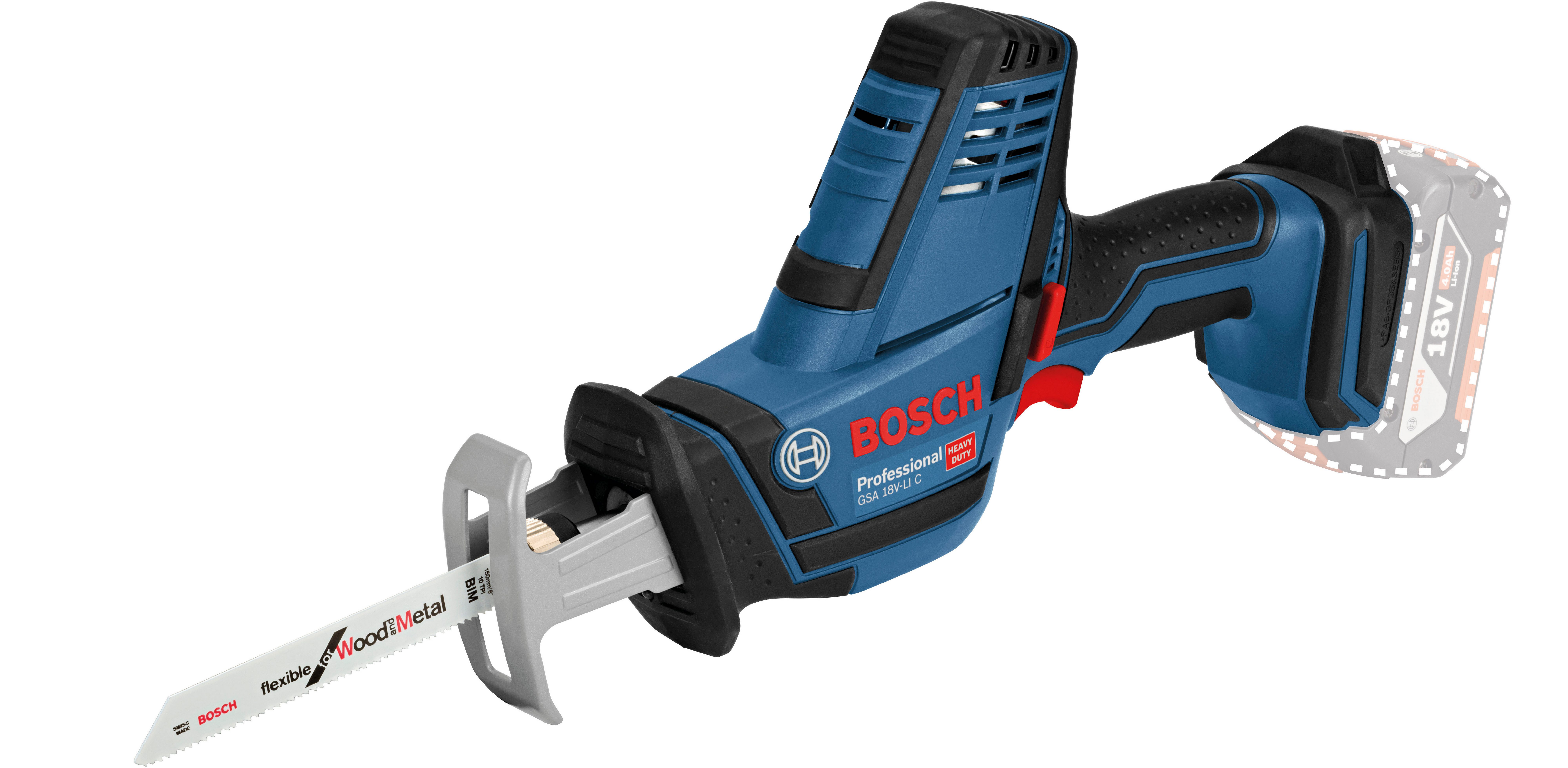Bosch Professional Akku-Säbelsäge »GSA 18V-LI C PROFESSIONAL«, werkzeuglose Einstellmöglichkeiten