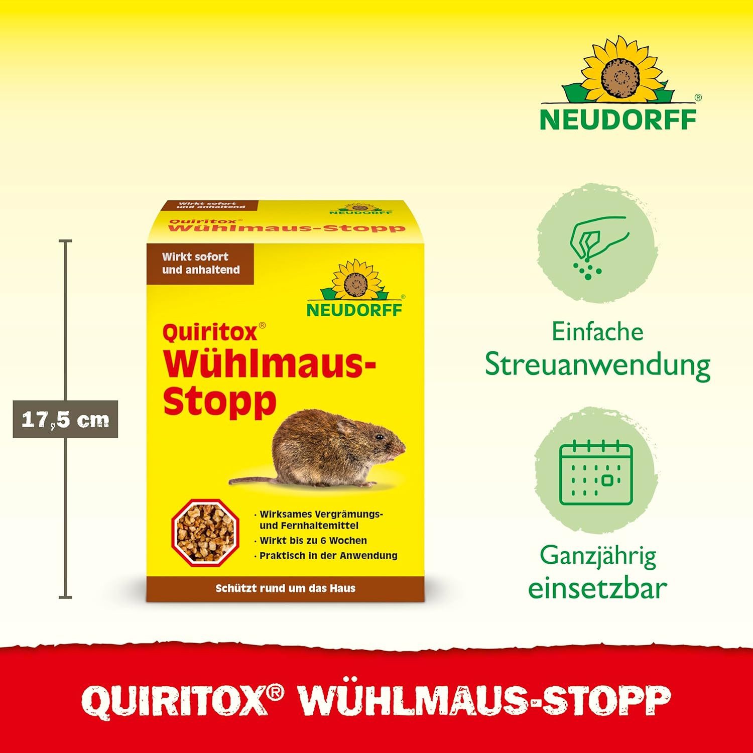 Neudorff Vergrämungsmittel Quiritox Wühlmaus-Stopp 200 g