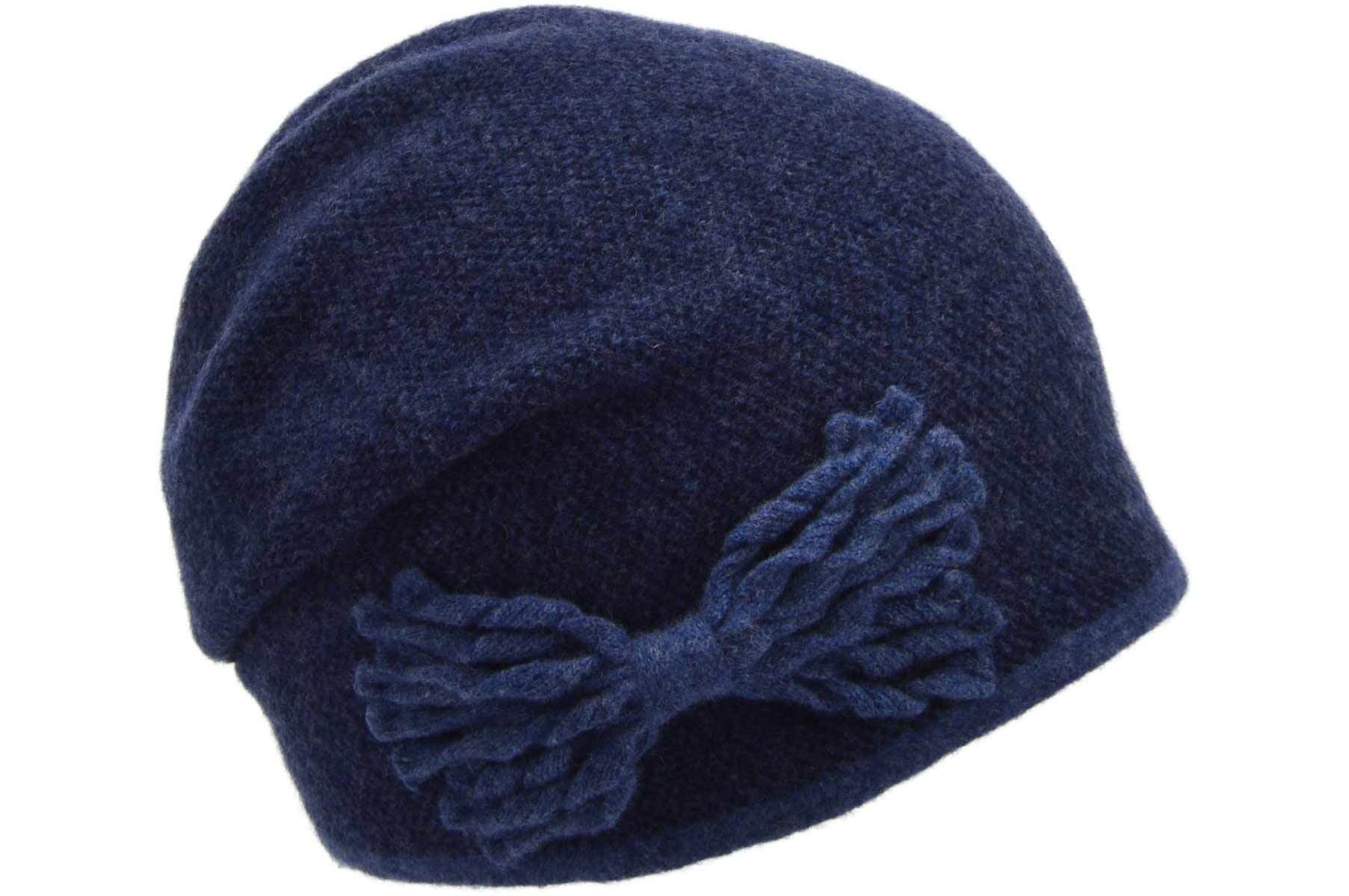 Seeberger Beanie Walk Headsock im Tweedmuster mit Schleife 20091-0