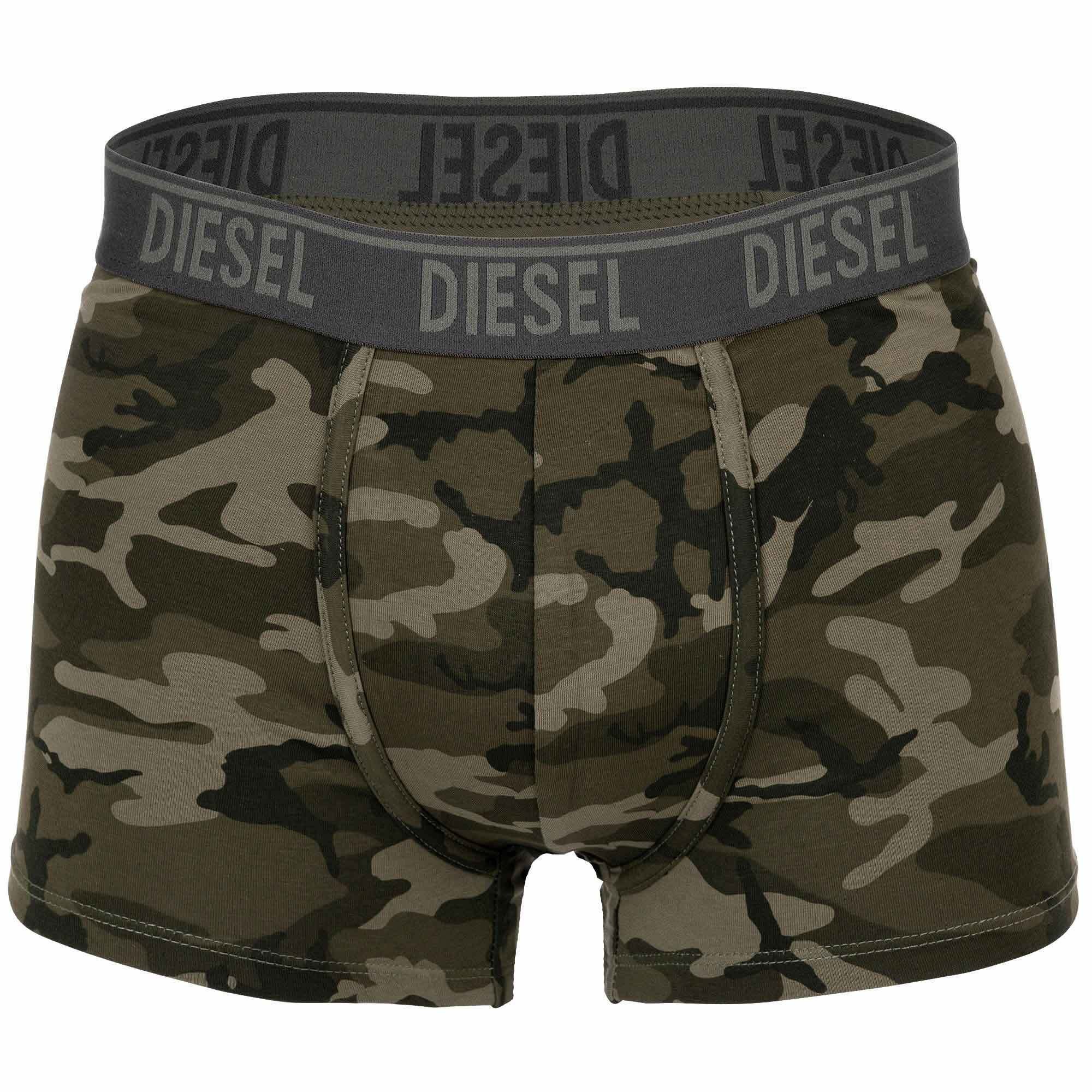 Diesel Boxer Herren Boxershorts, 3er Grün/Schwarz - Pack