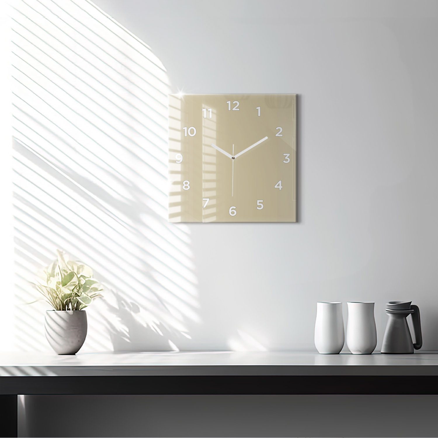 Tulup Wanduhr Glasuhr Modernistische Glaswanduhr 30x30cm günstig online kaufen