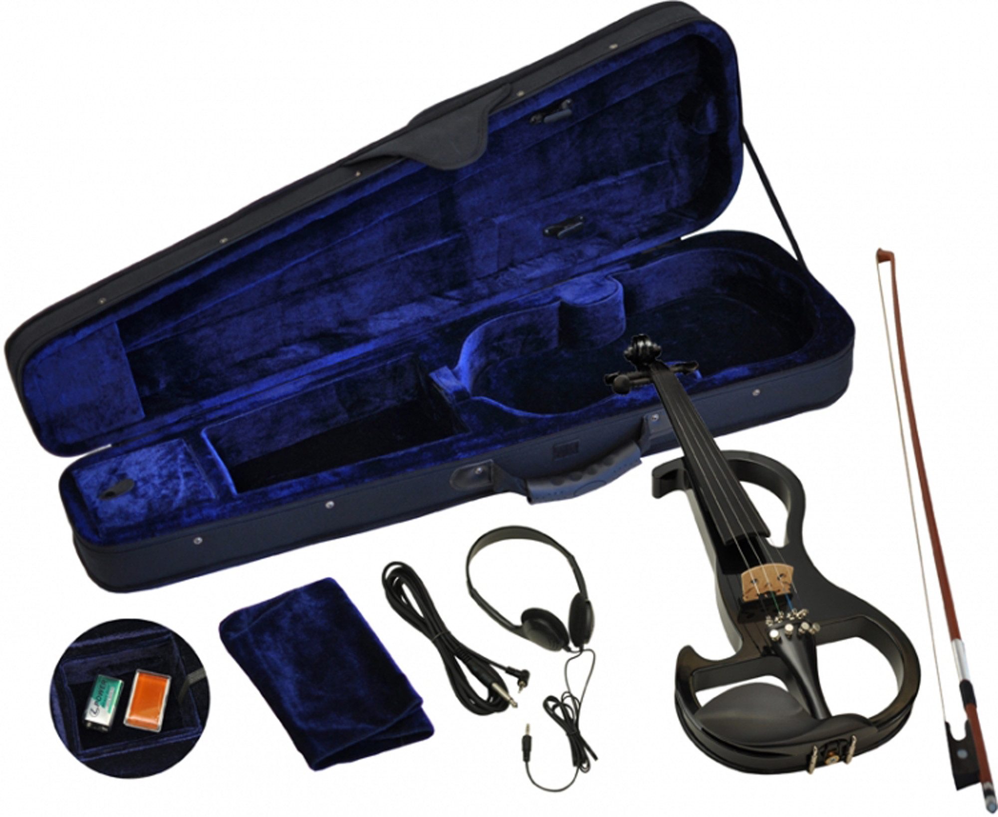 Steinbach E-Violine E-Geige II in schwarz 4/4 Set im Koffer