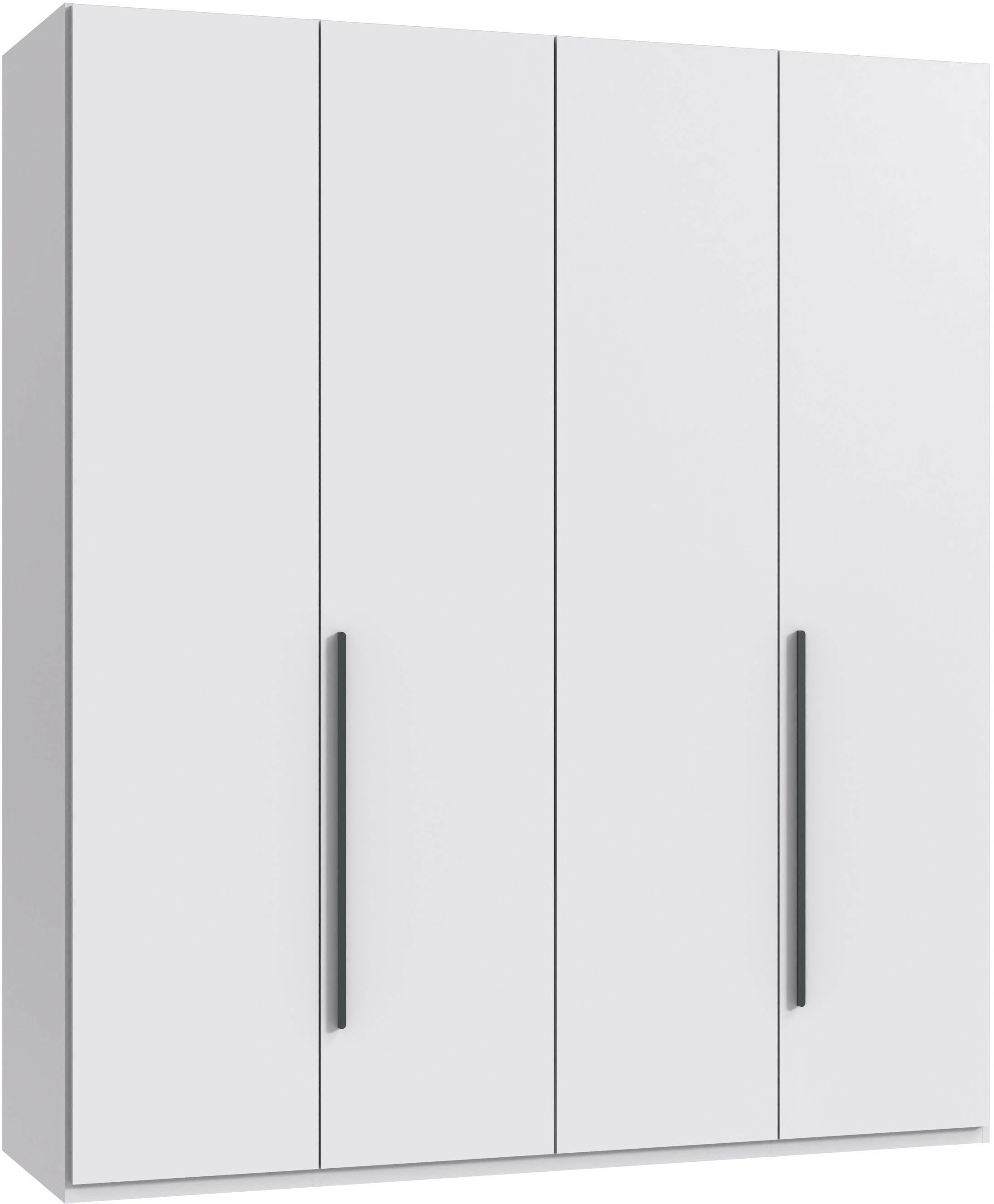 Wimex Drehtürenschrank Kleiderschrank London, in den Breiten 180cm, 225cm oder 270cm (mit verschiedenen Griffen in goldfarben, silberfarben oder schwarz) wahlweise mit Basic- oder Premium-Ausstattung erhältlich