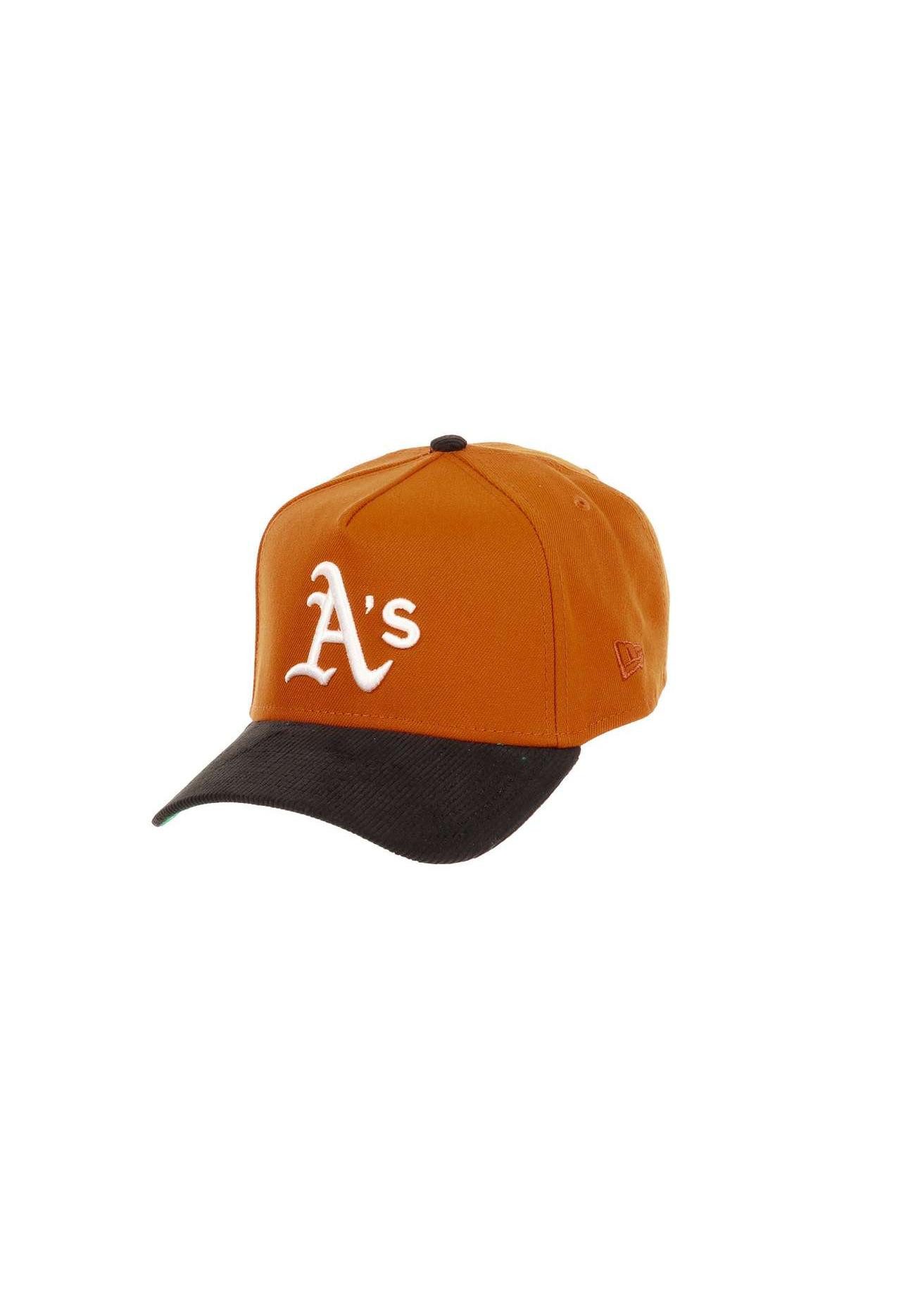 New Era Baseball Cap Oakland Athletics MLB 50th Anniversary Sidepatch Orange Black Cord 9F (1-St)