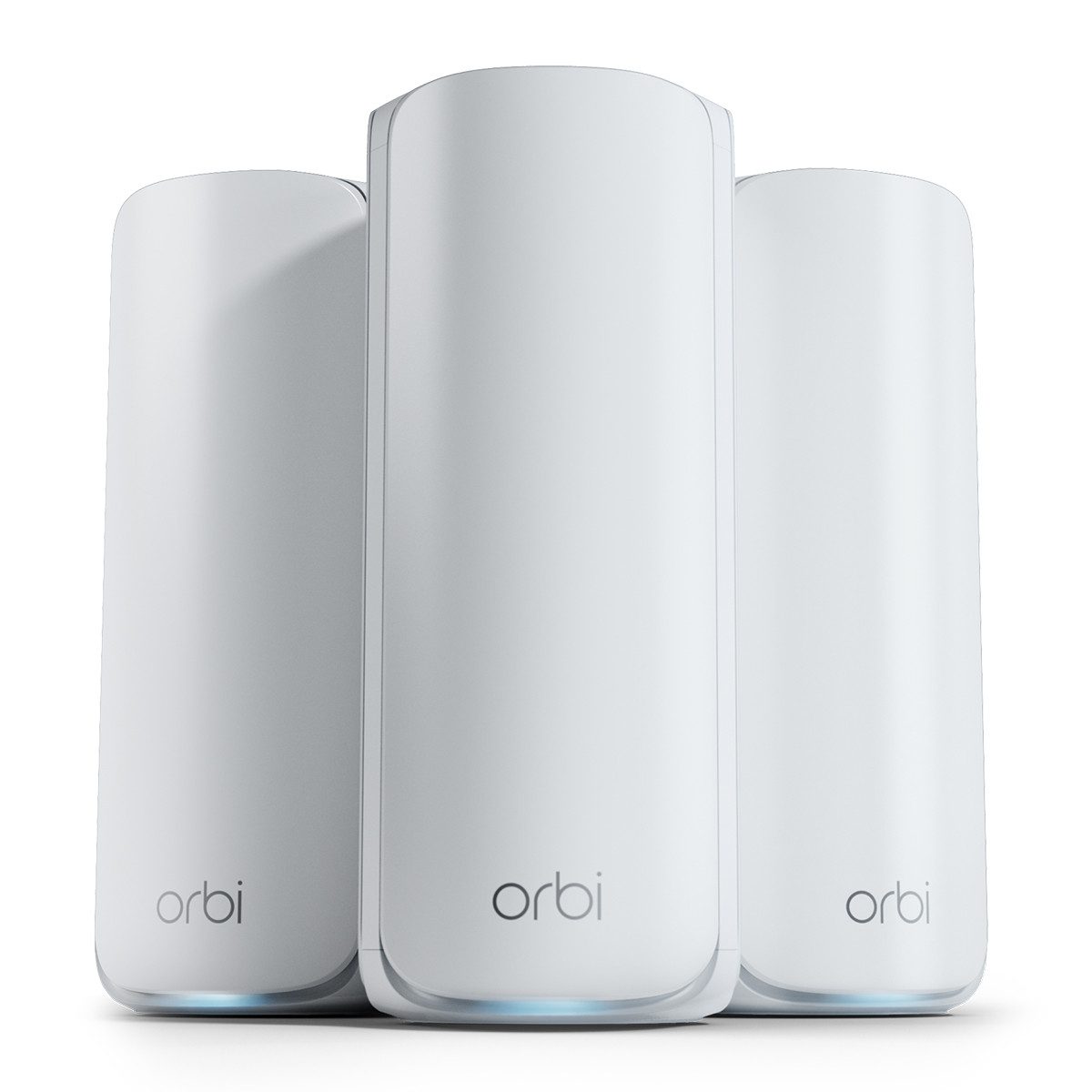 NETGEAR Orbi 770 RBE773 WiFi 7 Mesh-Router 3er-Set Mobiler Router, 3-teiliges WiFi-7-Mesh-System aus einem Router und zwei Satelliten