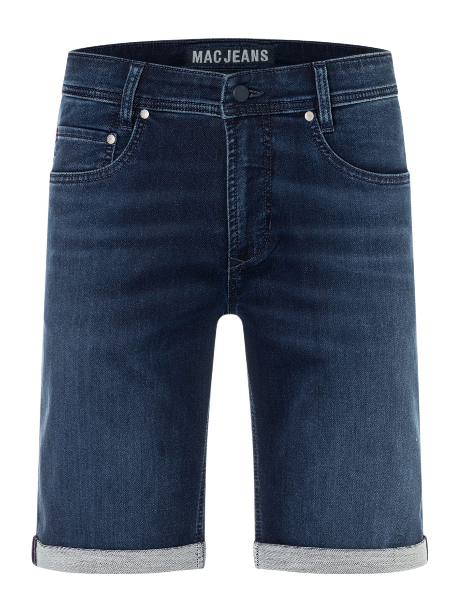 MAC Bermudas blau,Casual,Baumwolle,Unifarben,Modern Fit