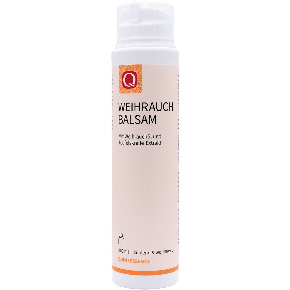 Quintessence Körperbalsam Weihrauch Balsam 200 ml – Pflegebalsam mit Weihrauch - vegan - kühlend & wohltuend -, Hochwertige Premiumqualität - mit Teufelskrallen-Extrakt