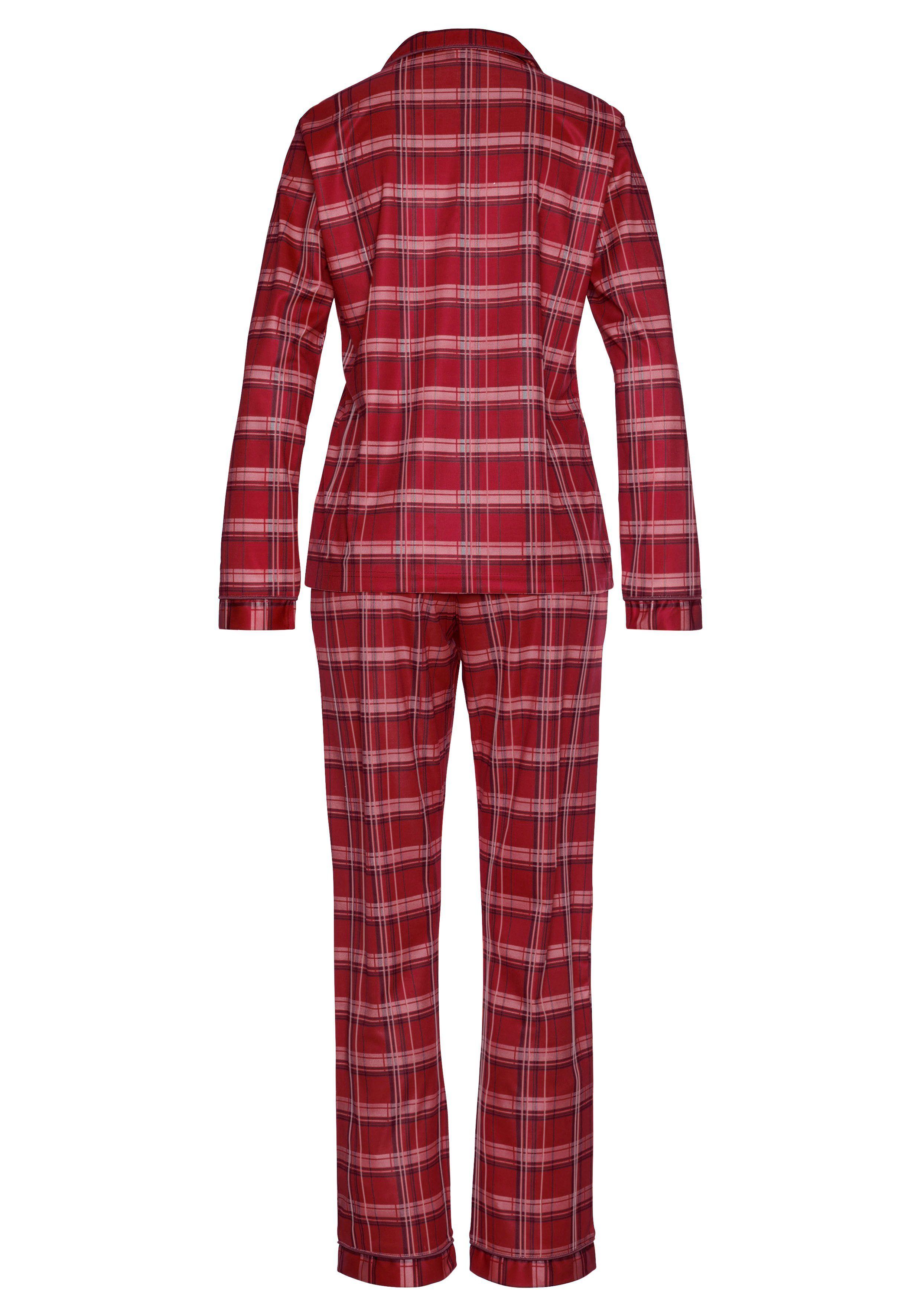 H.I.S Pyjama (Set, 2 tlg) aus Flanell mit Allover-Karomuster