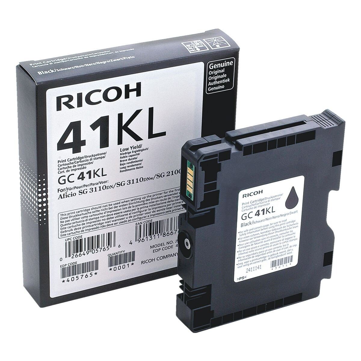 Ricoh 405765 Tintenpatrone (Original Gel-Patrone, schwarz)