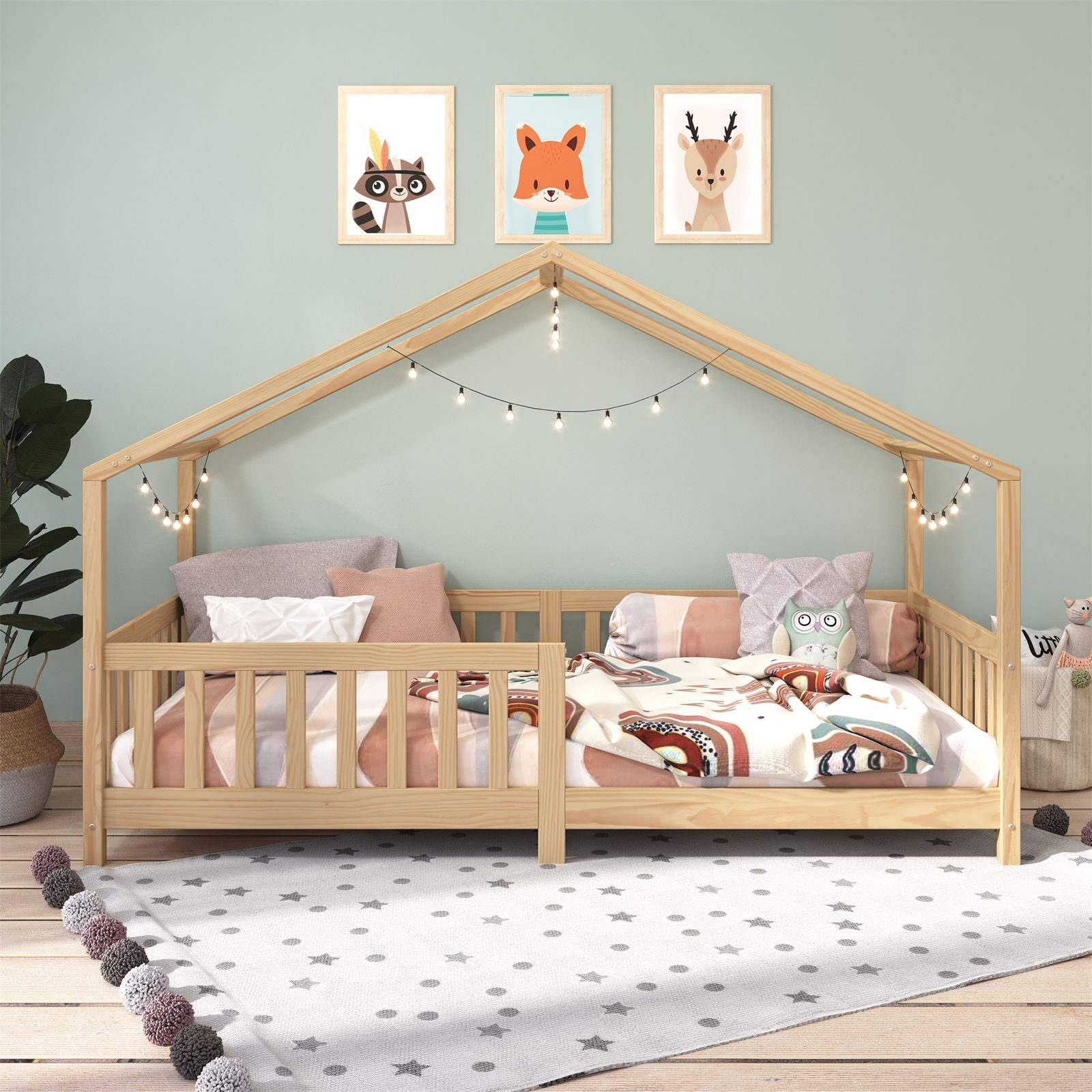 IDIMEX Kinderbett LISAN, Hausbett Tipibett Kinderbett Montessori Bett massi günstig online kaufen