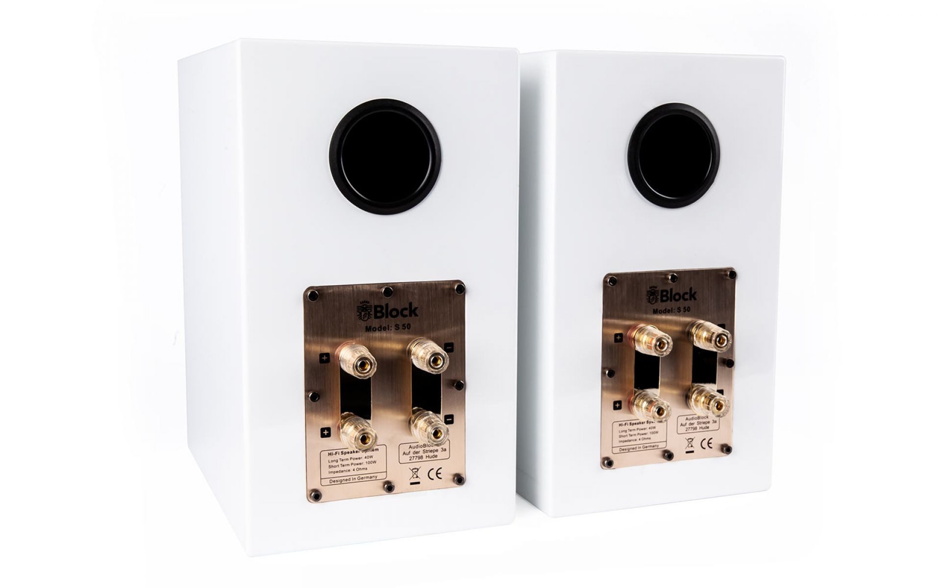 Block Block S-50 Regallautsprecher Paar – 2-Wege-System mit Kevlar-Membran Lautsprecher