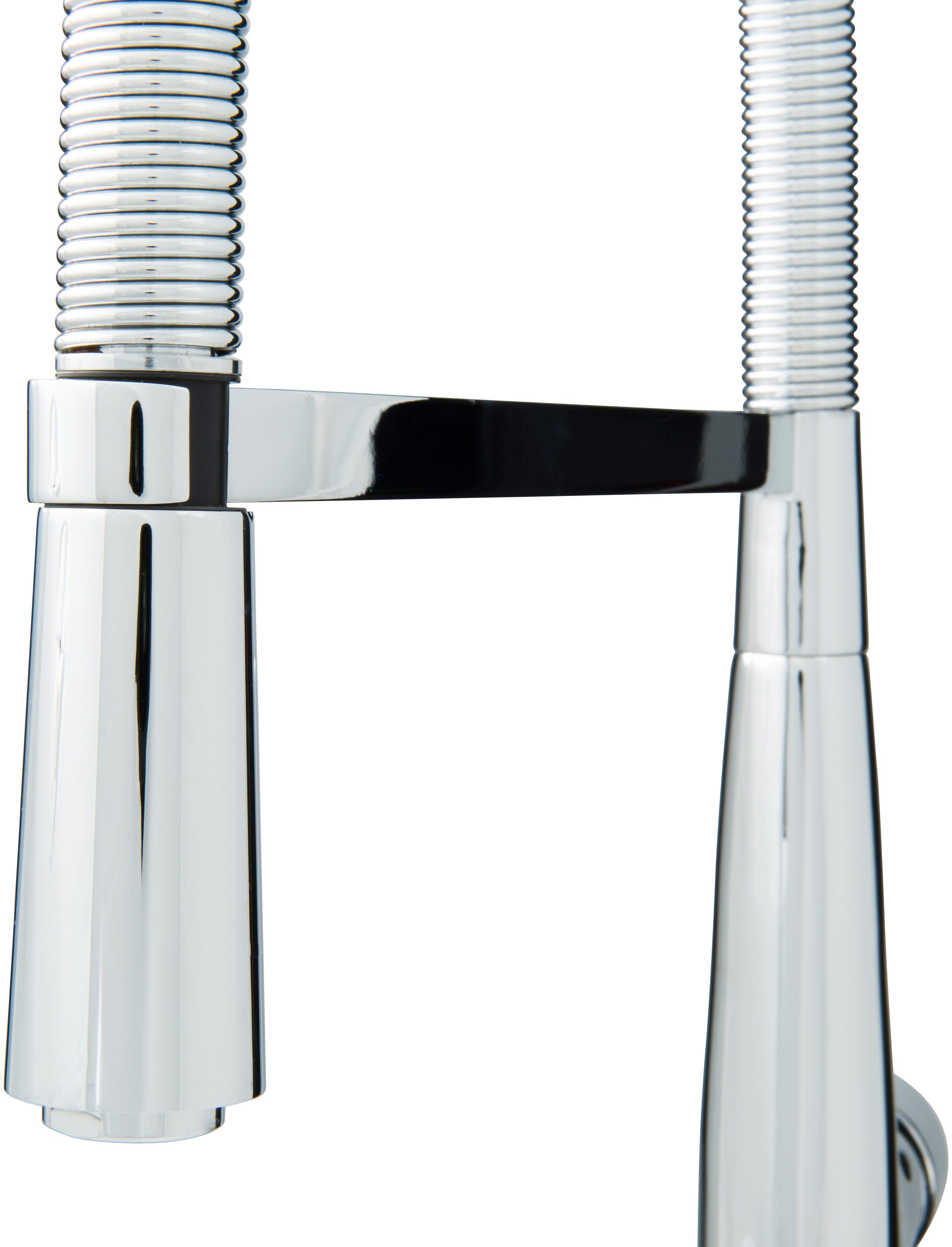 Schütte Spültischarmatur New York Wasserhahn ausziehbar, 360° schwenkbar, Chrom/Schwarz matt, Hochdruck