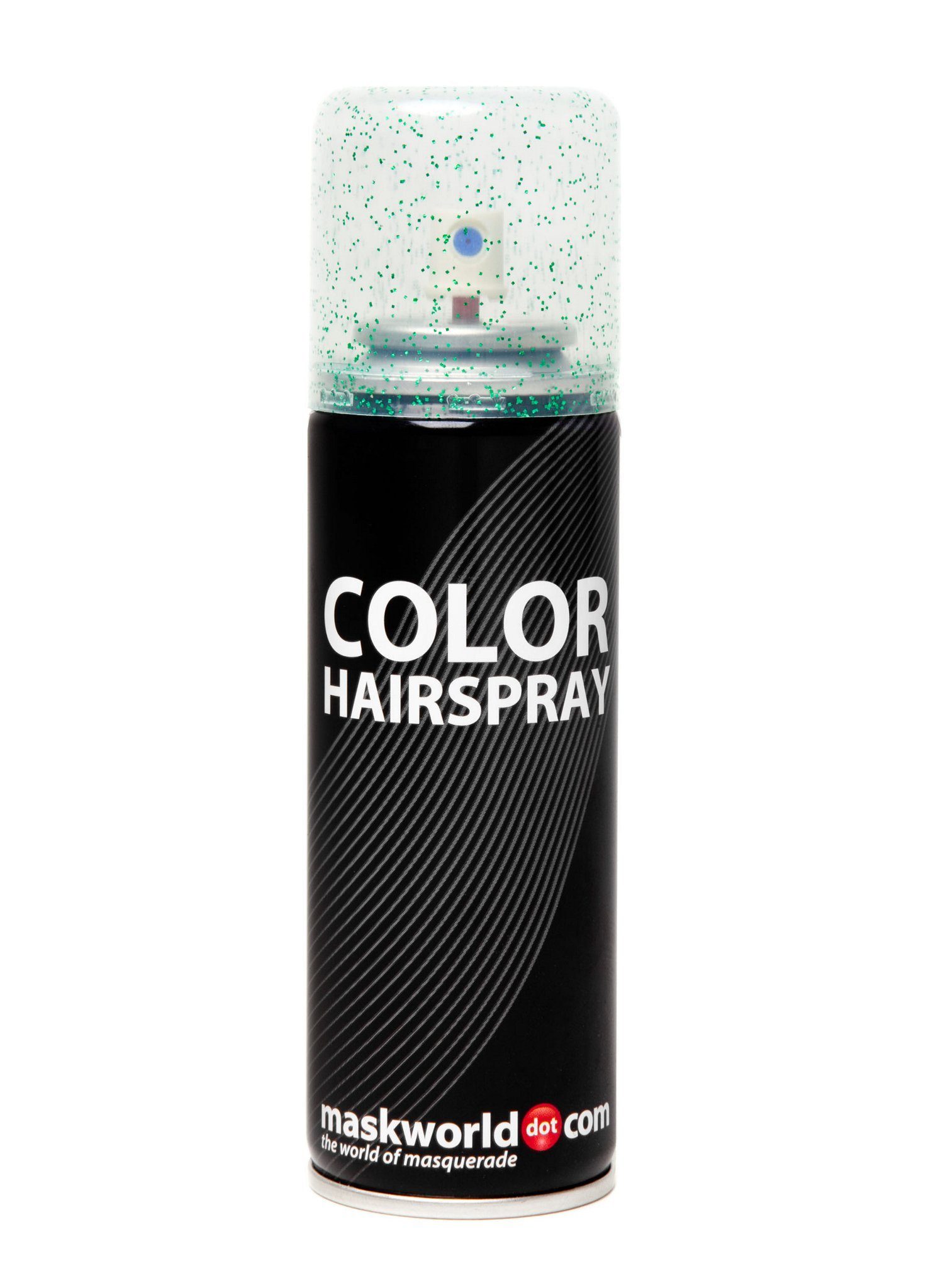 Maskworld Theaterschminke Haarspray Glitter Haarfarbe grün Karneval Fasching
