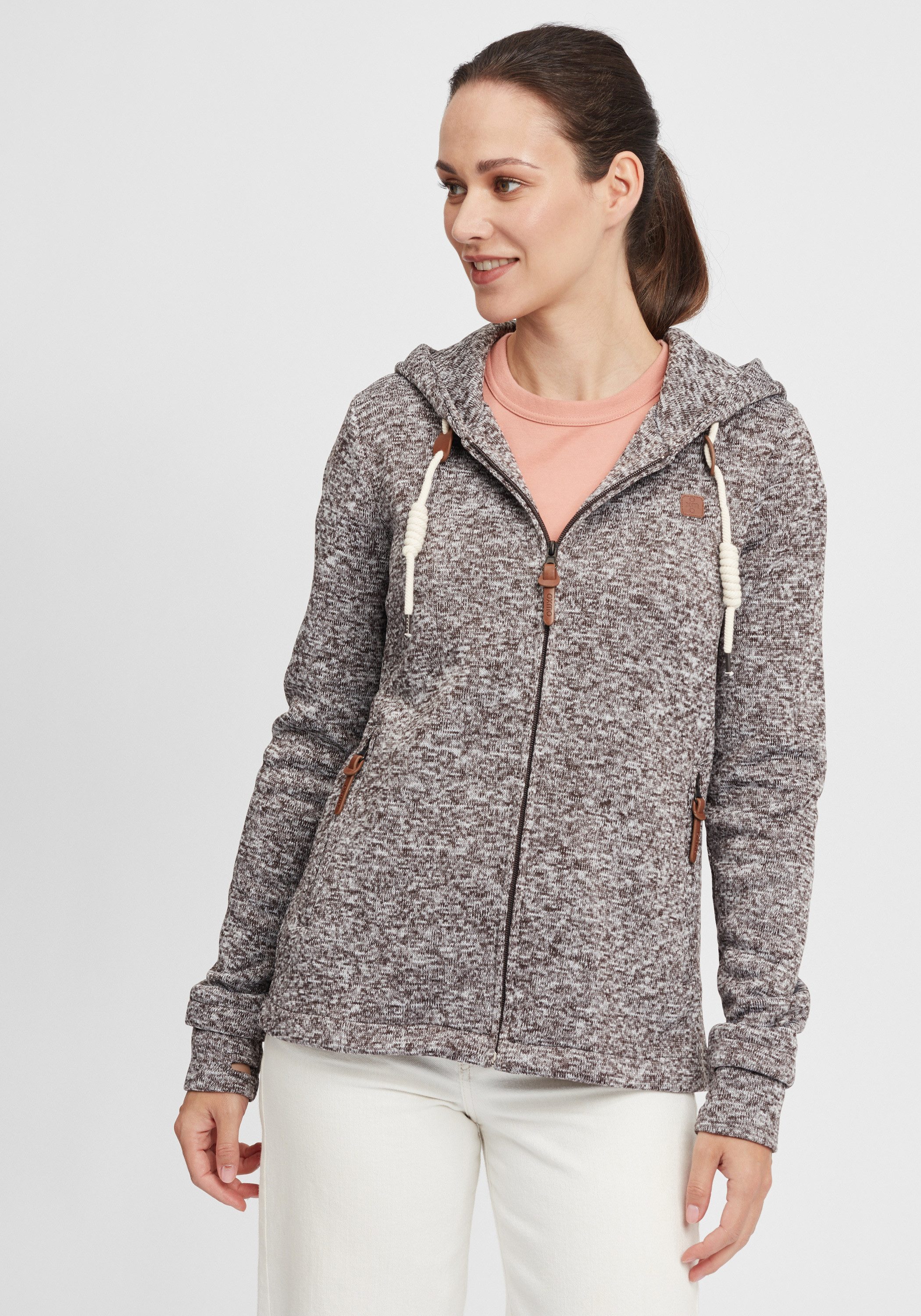 OXMO Kapuzensweatjacke OXThory Übergangsjacke mit weicher günstig online kaufen