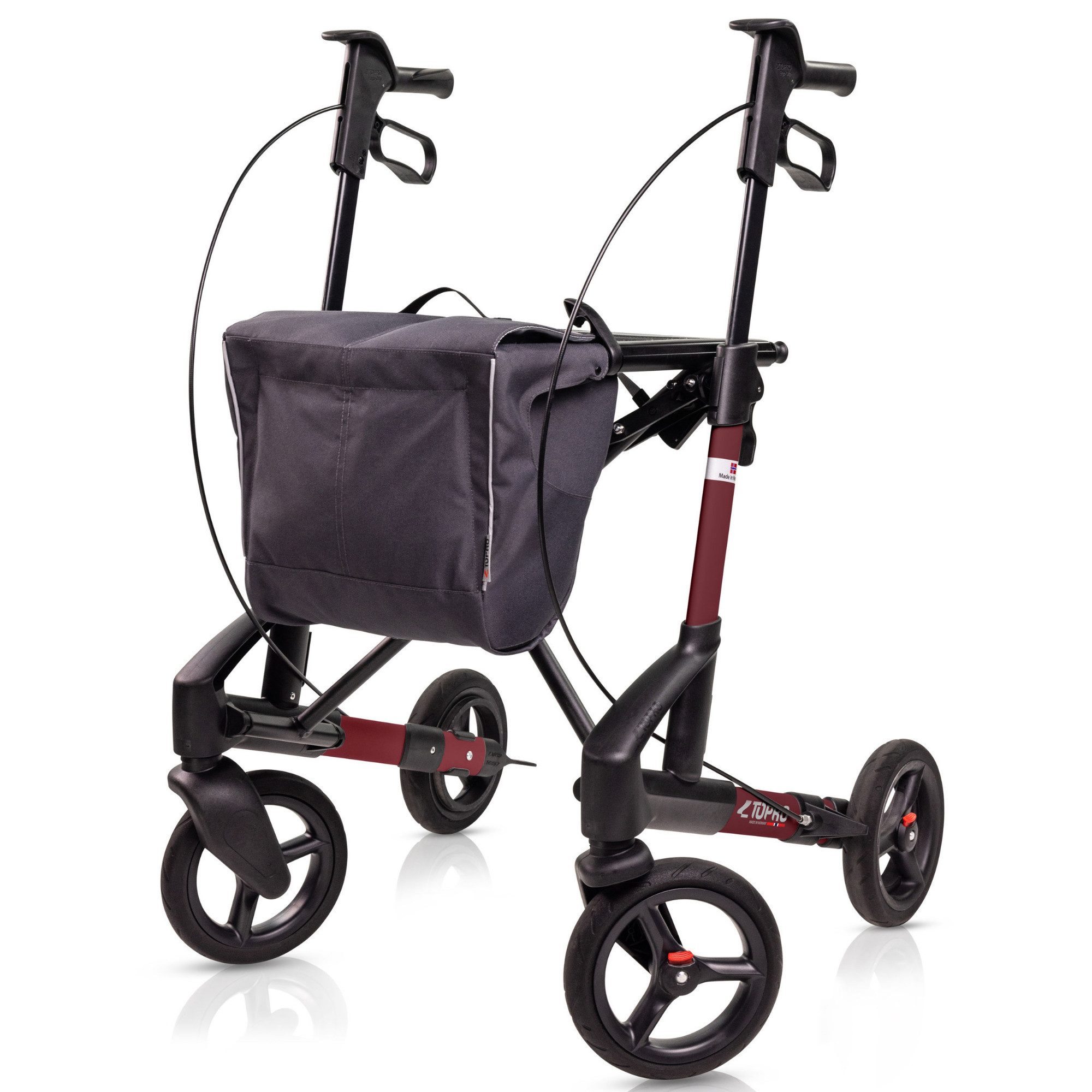 Topro Rollator Troja 5G Black Series, 7 Jahre Garantie, Modell 2025