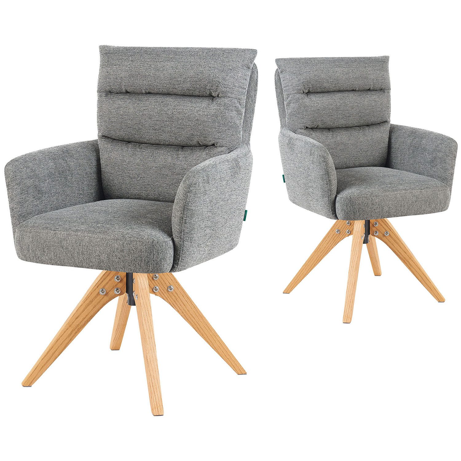 DUBI Möbel Polsterstuhl Mika-Juna 2er-Set, Federkern, günstig online kaufen