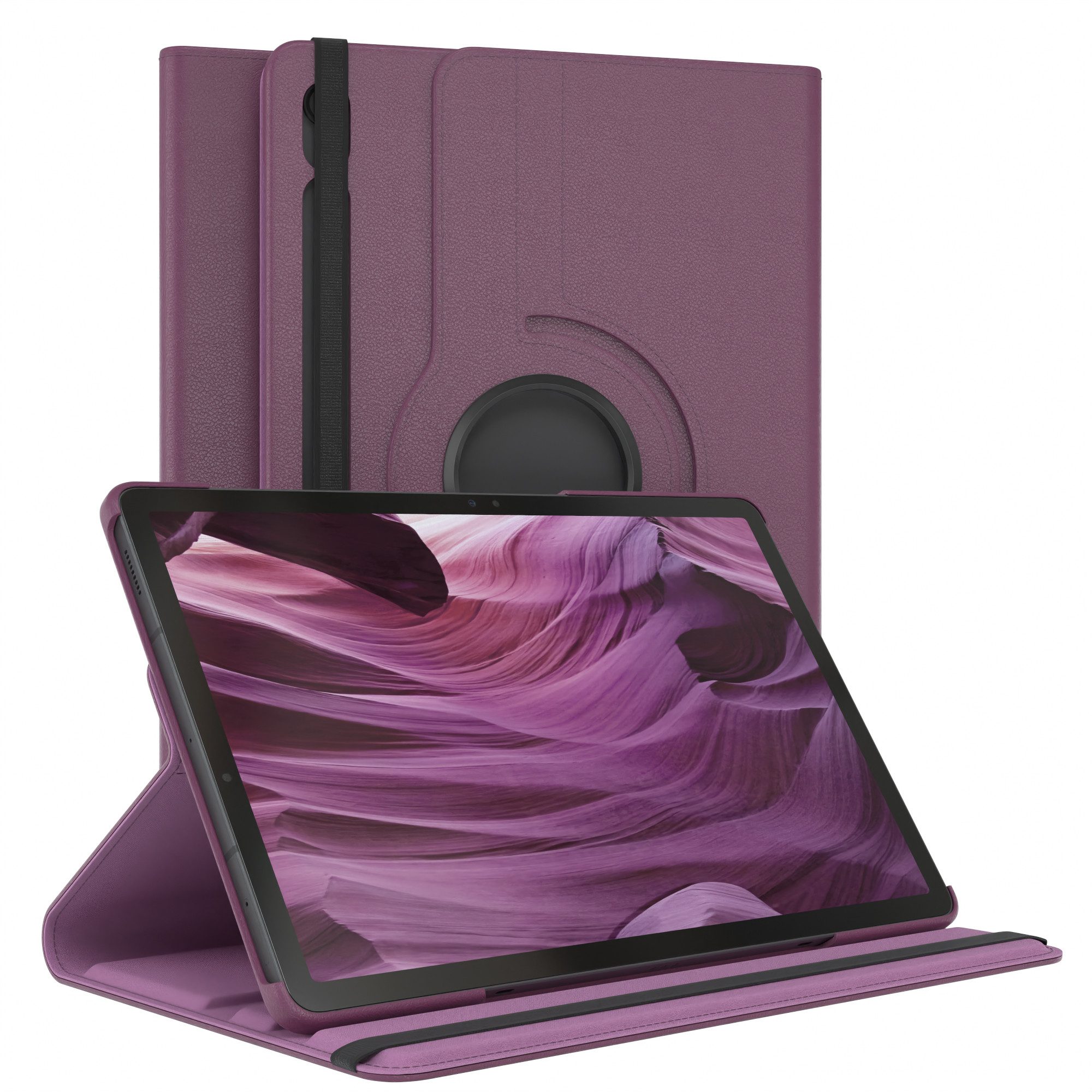 EAZY CASE Tablet-Hülle Rotation Case für Galaxy Tab S10 FE 10,9 Zoll, Tablet-Hülle Bookstyle Case Fullcover Schutz Tasche Stehfunktion Lila