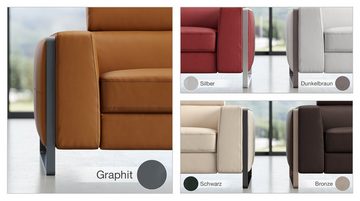 Sofanella 3-Sitzer Sofanella 3-Sitzer MANZANO Stoffsofa Designersofa Couch in Hellgrau