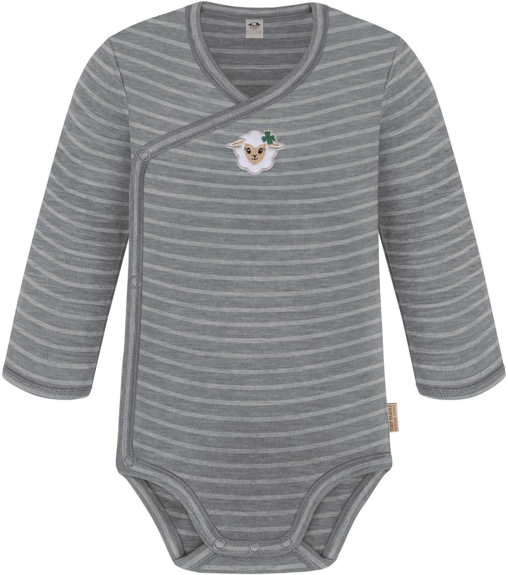 Langarmwickelbody Baby Merino Wickelbody Langarm Kaitaia