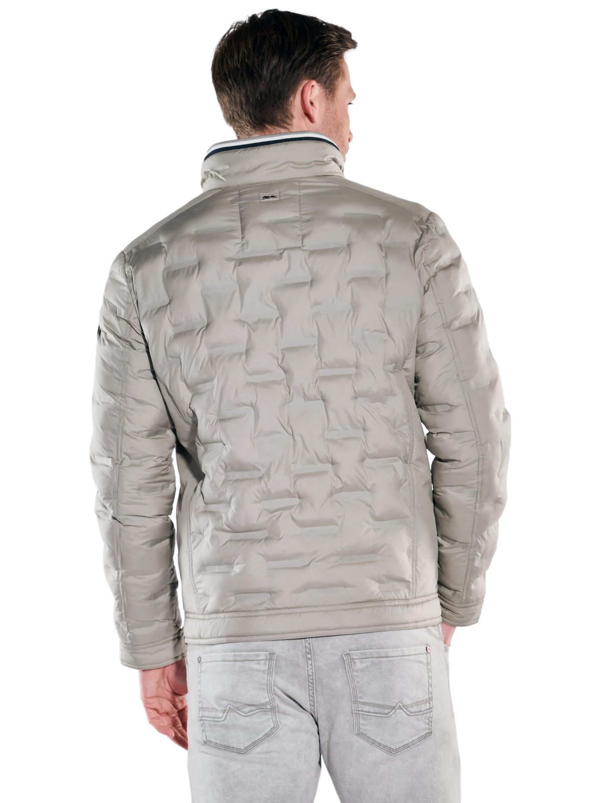 Engbers Steppjacke Herren Steppjacke mit Strickkragen, Beige