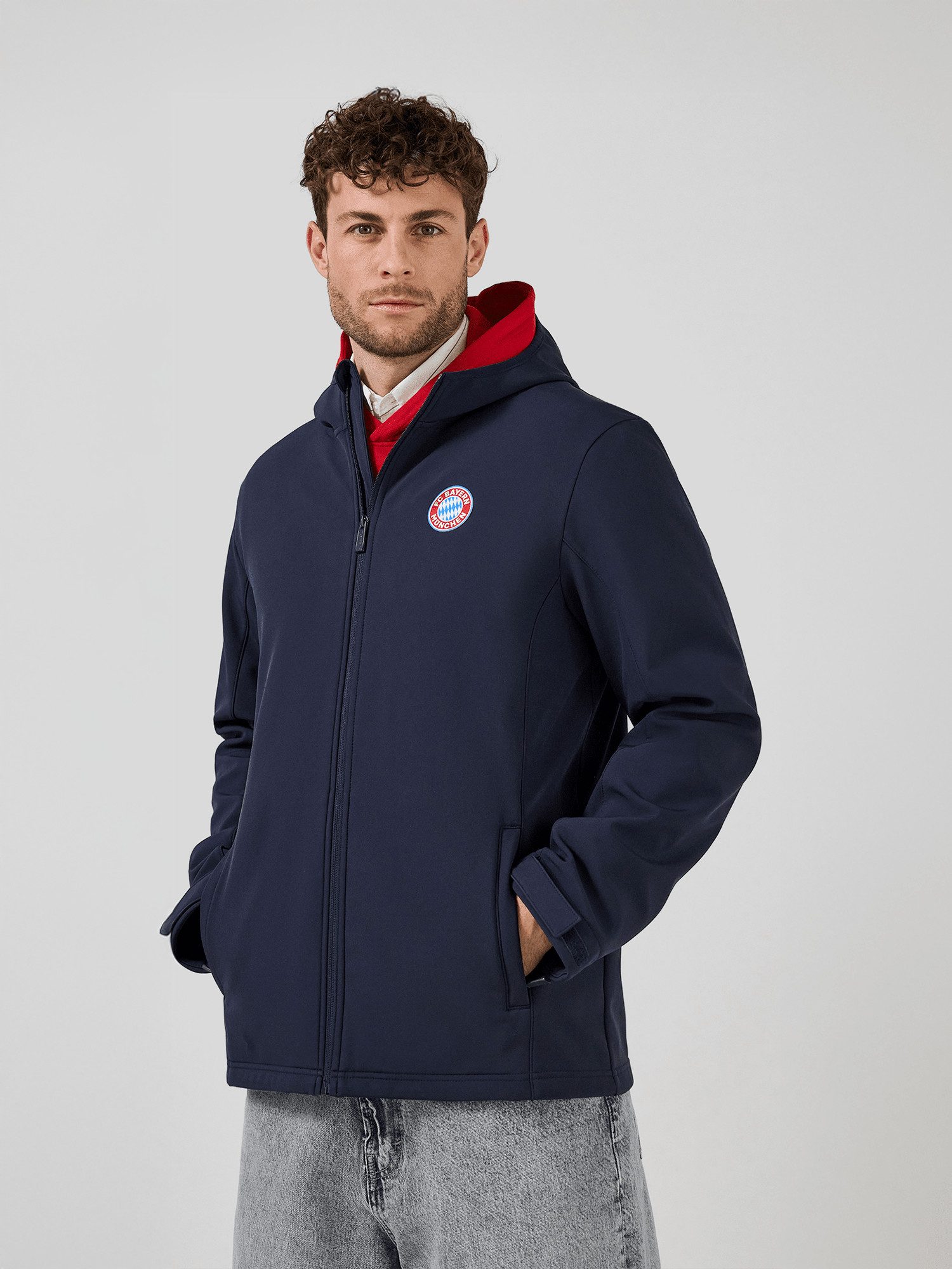 FC Bayern München Softshelljacke FC Bayern München, Softshelljacke Essentials, Herren, Navy
