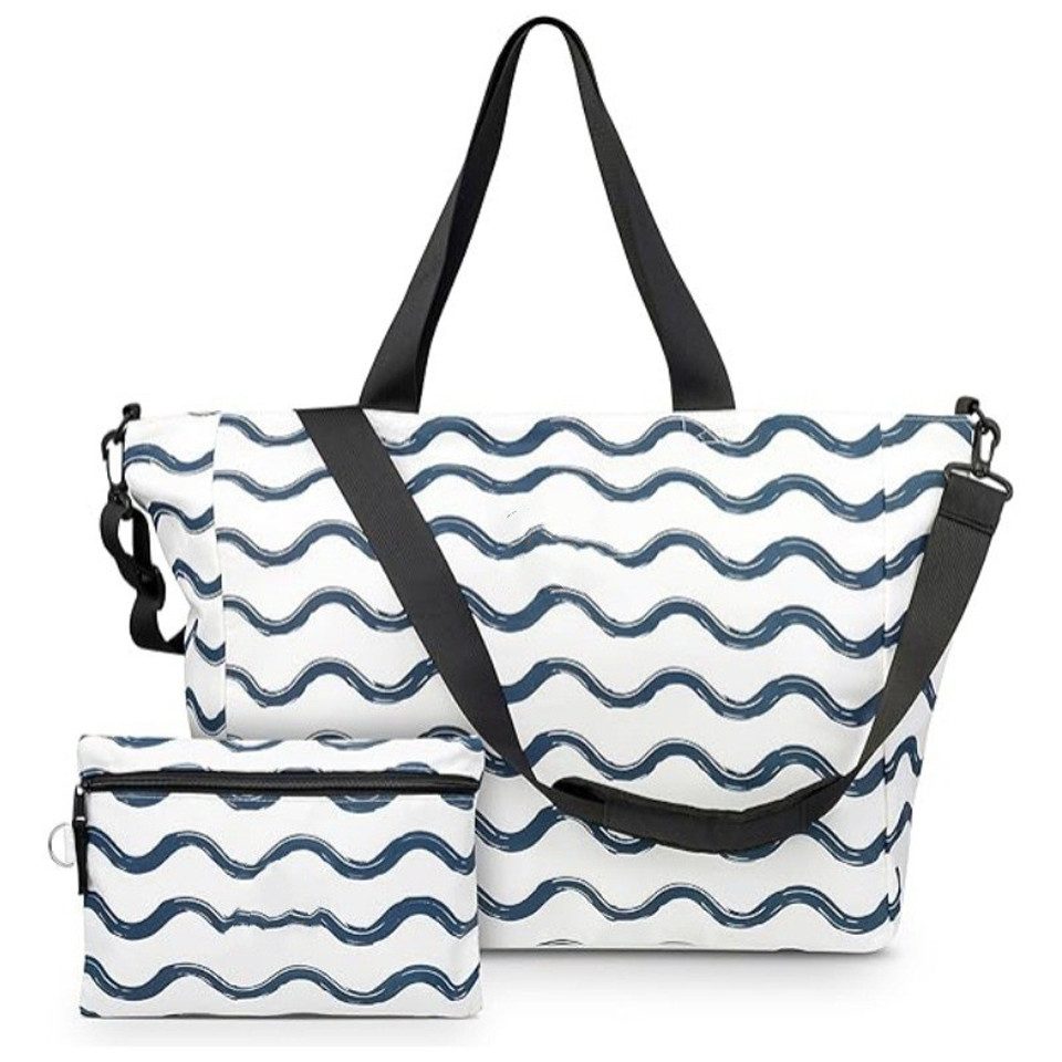 Coonoor Strandtasche Faltbare Strandtasche, große Kapazität Schultertasche, wasserdichte Handtasche, geeignet für Einkäufe und Strandurlaub
