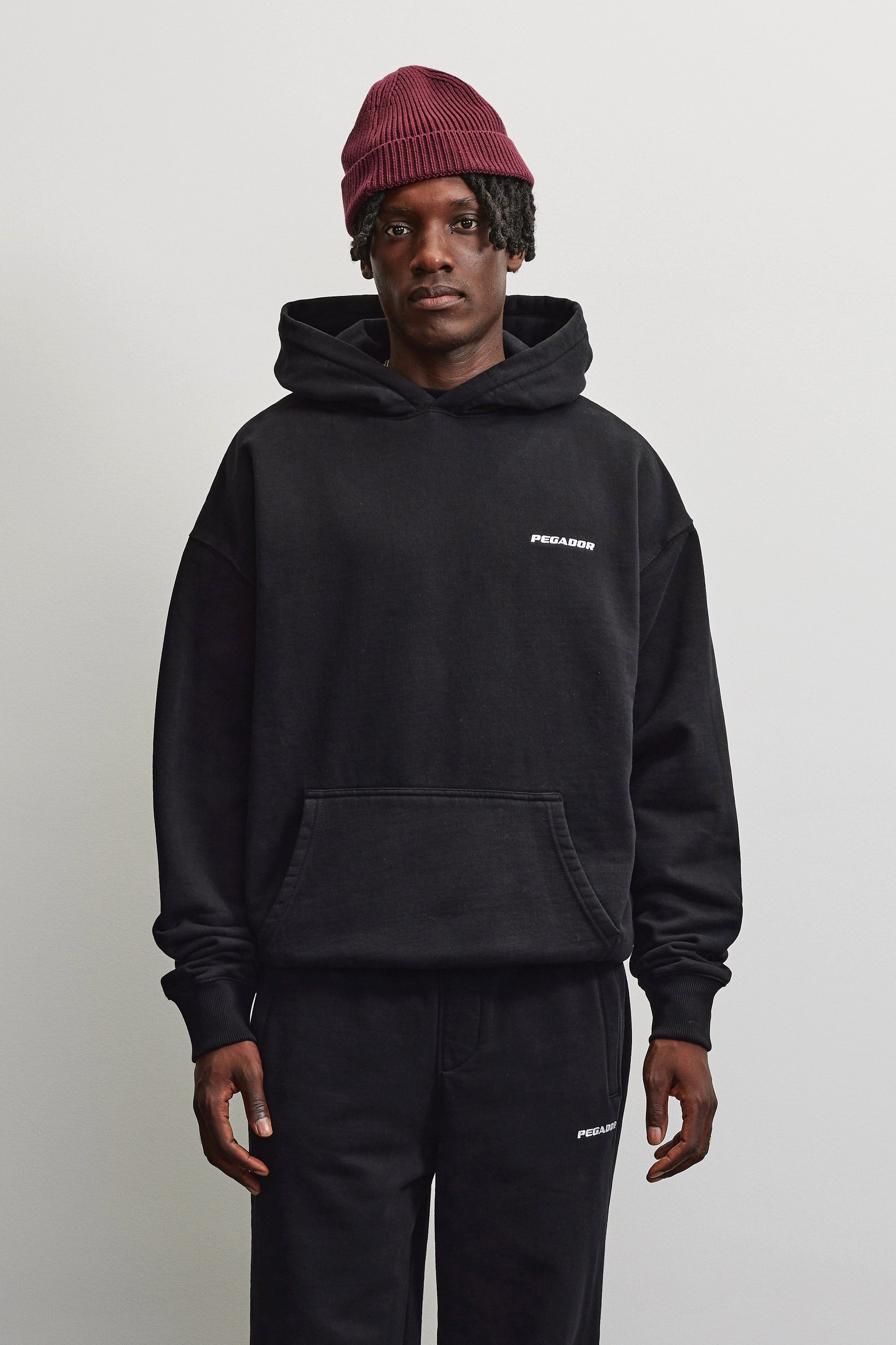 PEGADOR Kapuzensweatshirt Logo Oversized Hoodie Baumwollmischung, oversize