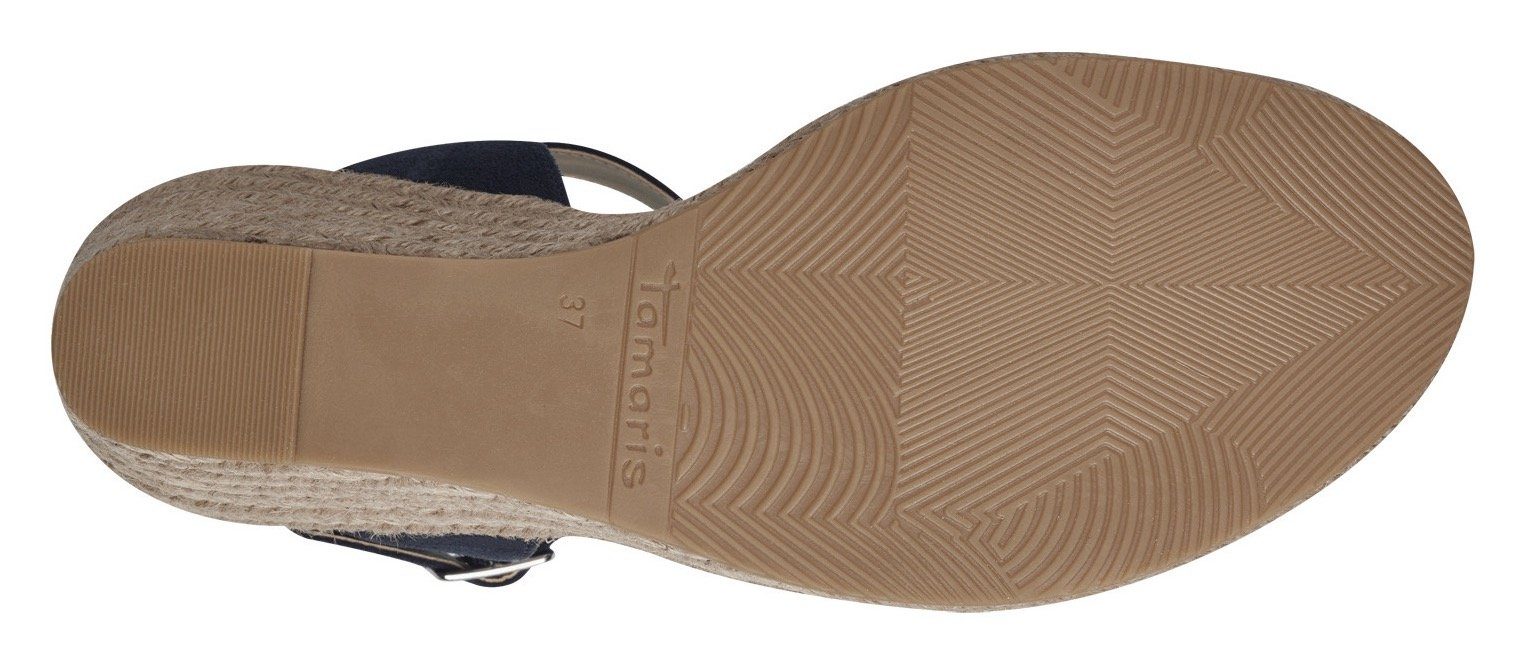 Tamaris Keilsandalette, Sommerschuh, Riemchensandale, mit verstellbarem Riemchen