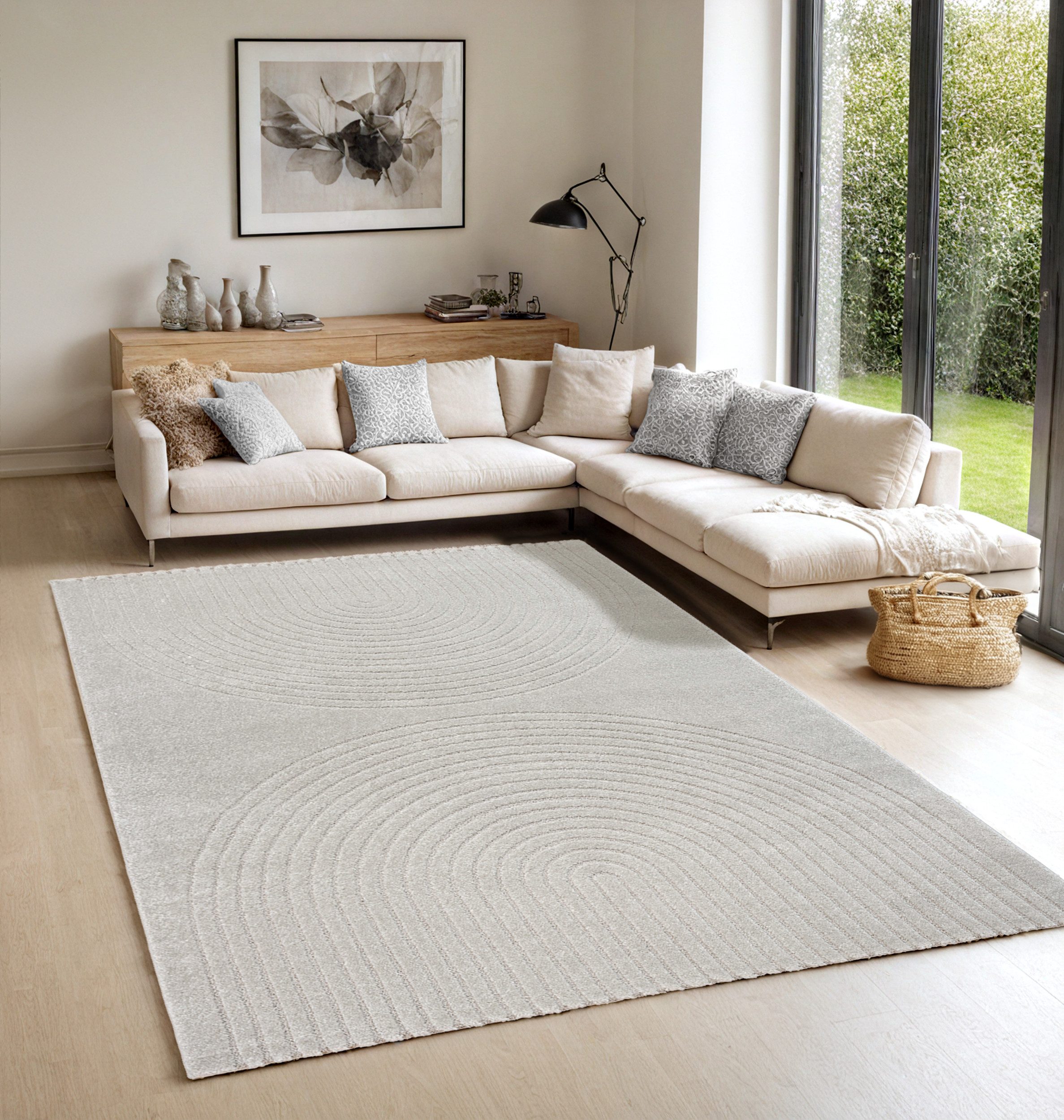 the carpet Teppich Elisa, rechteckig, Höhe: 12 mm, moderner Wohnzimmer Teppich, hohe Flordichte und angenehm weich