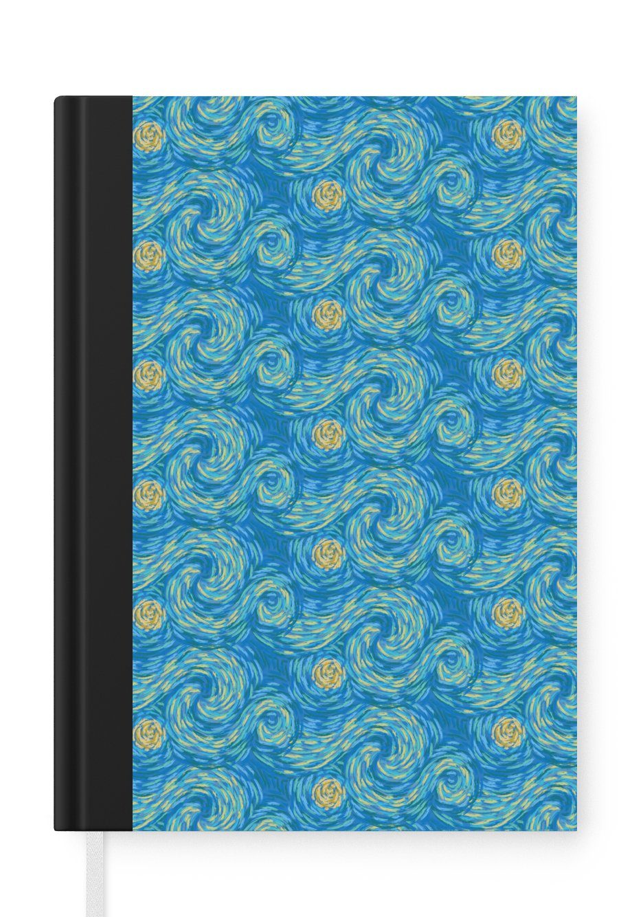 MuchoWow Notizbuch Muster - Van Gogh - Kunst - Alte Meister, Journal, Merkzettel, Tagebuch, Notizheft, A5, 98 Seiten, Haushaltsbuch