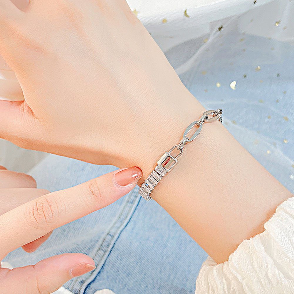 GLAMO Mädchen Damen Silber Armband Edelstahl Armbänder,für Armband Damen Geschenk