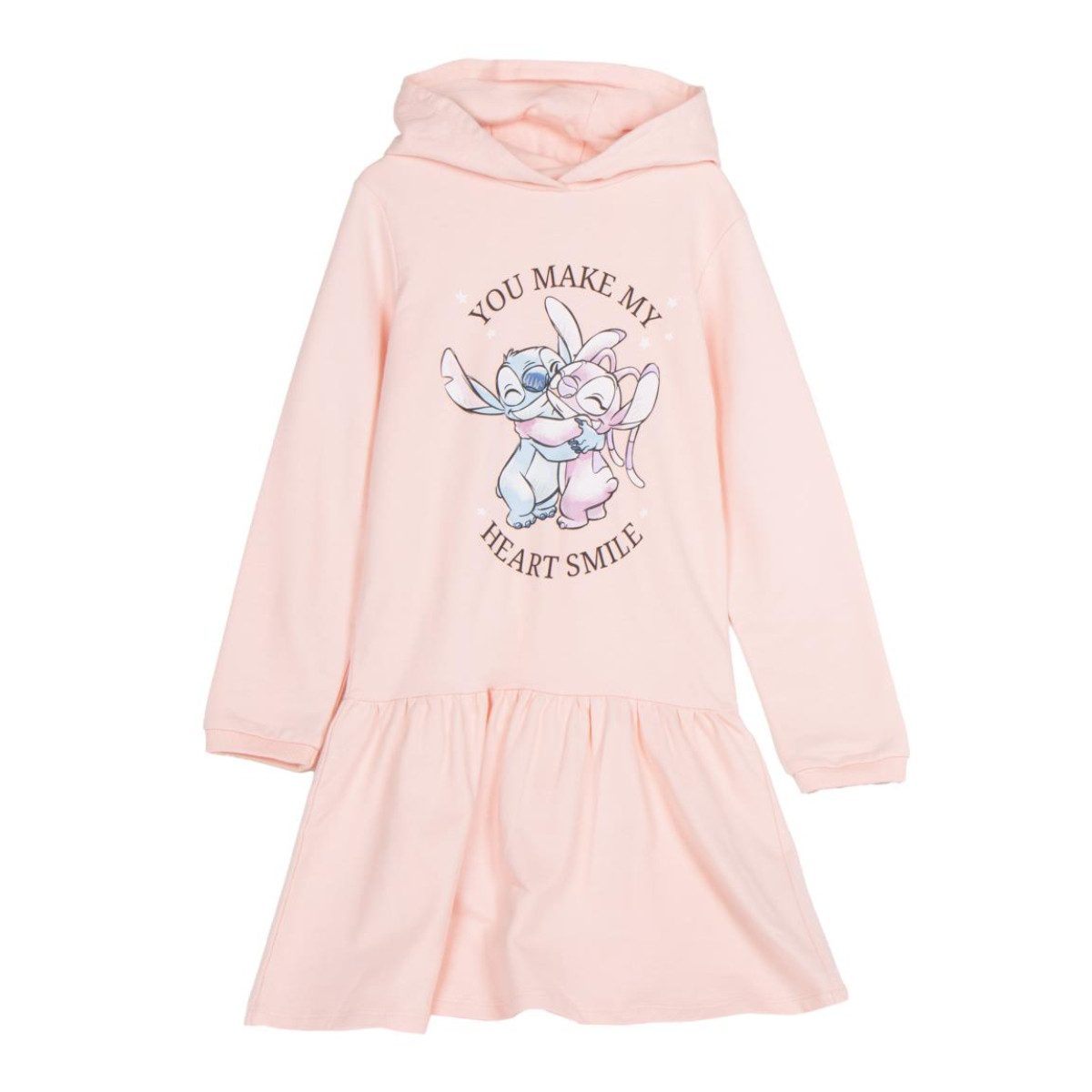 Cerda Midikleid Lilo & Stitch Mädchen Kleid 100 % Baumwolle für Sommer Bedruckt
