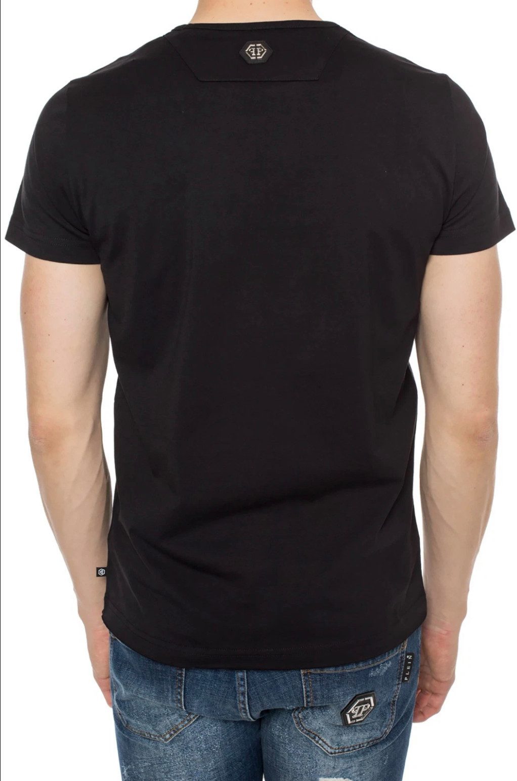 PHILIPP PLEIN T-Shirt Gold Cut T-Shirt PLEINED Gothic Logo Shirt Streetwear-, Casual- und Luxury-Looks