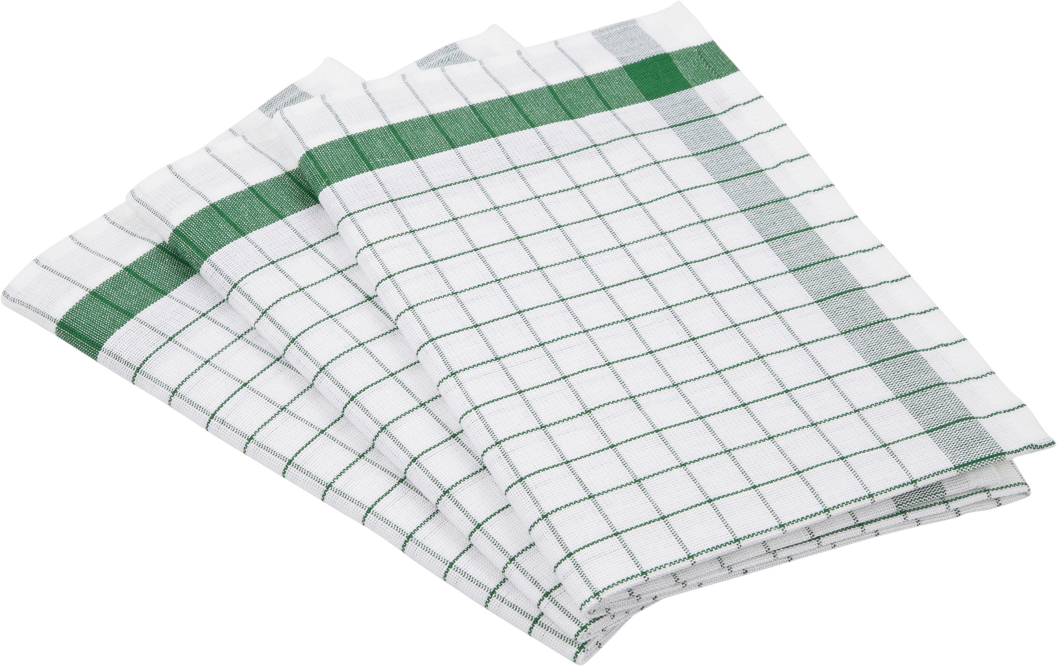 ROSS Geschirrtuch Exclusiv, (Set, 3-tlg), Karofond, 50% Baumwolle, 50% Lein günstig online kaufen