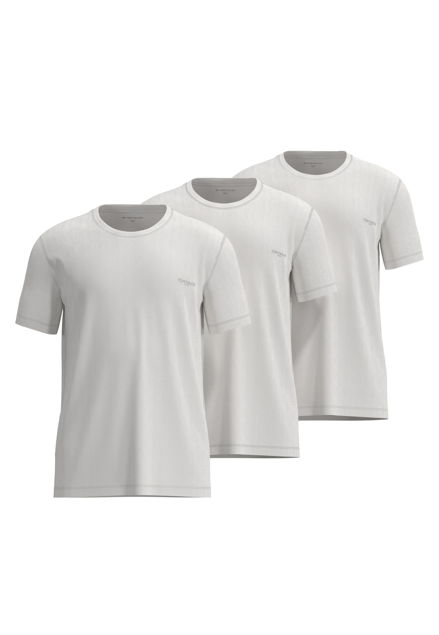 TOM TAILOR T-Shirt (3er Pack) lässiger Casual-Stil