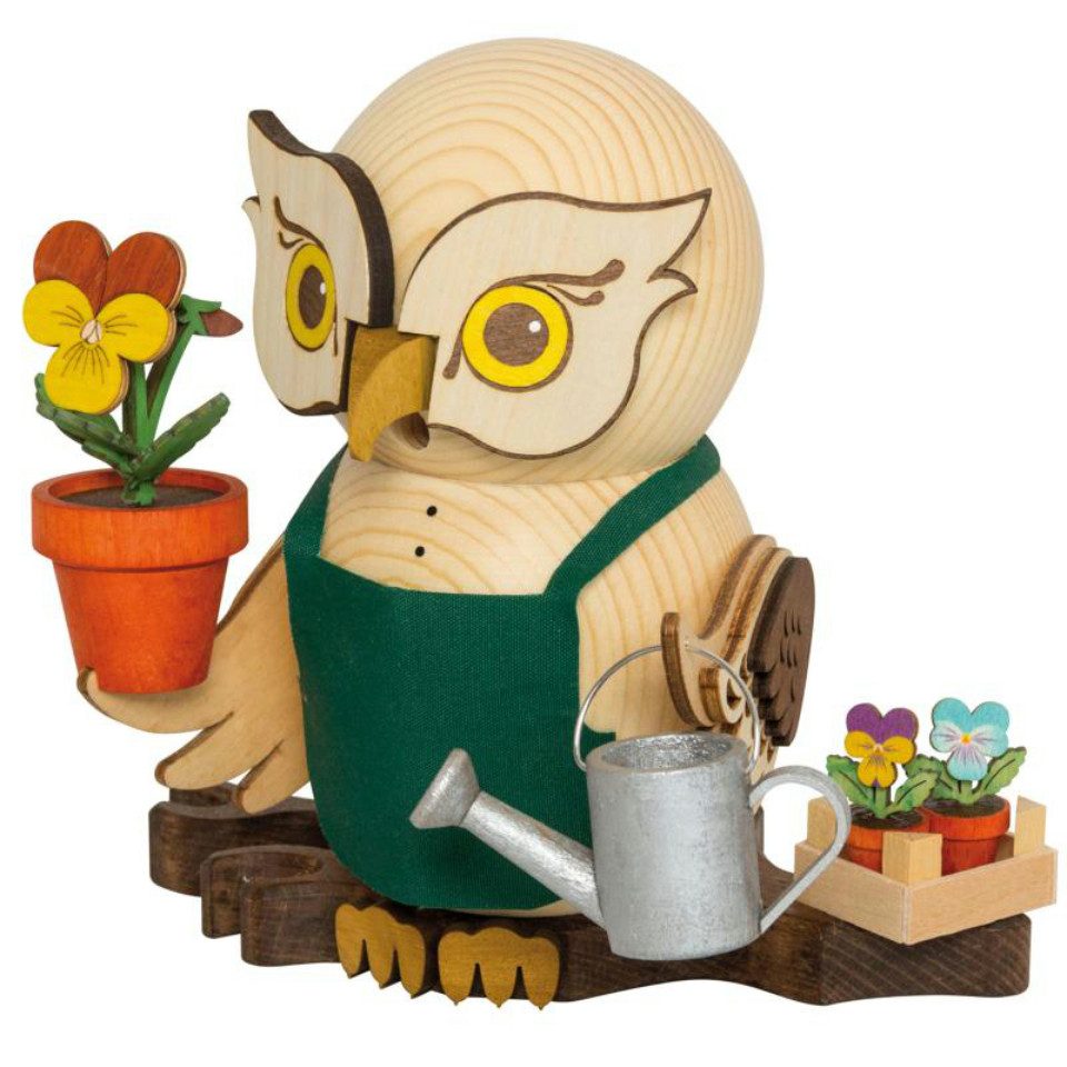 Kuhnert Weihnachtsfigur Kuhnert Räucherfigur Eule Gärtner (1 St)