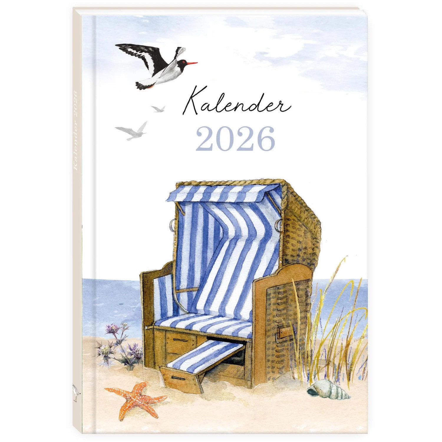 Grätz Verlag Taschenkalender Taschenkalender Strandkorb 2026