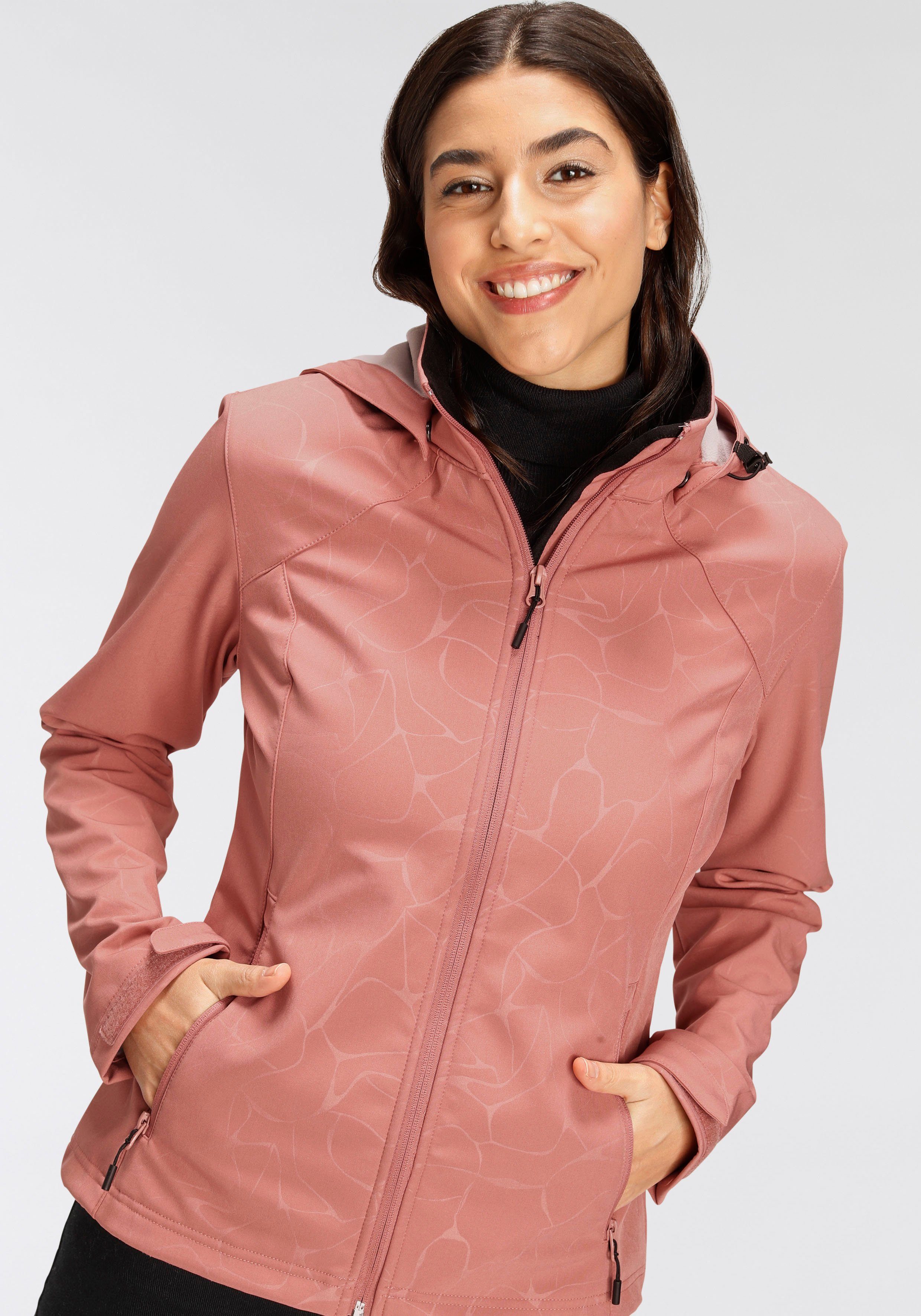 Icepeak Softshelljacke VIERA Winddicht & Wasserabweisend & Atmungsaktiv rosa | Übergangsjacken