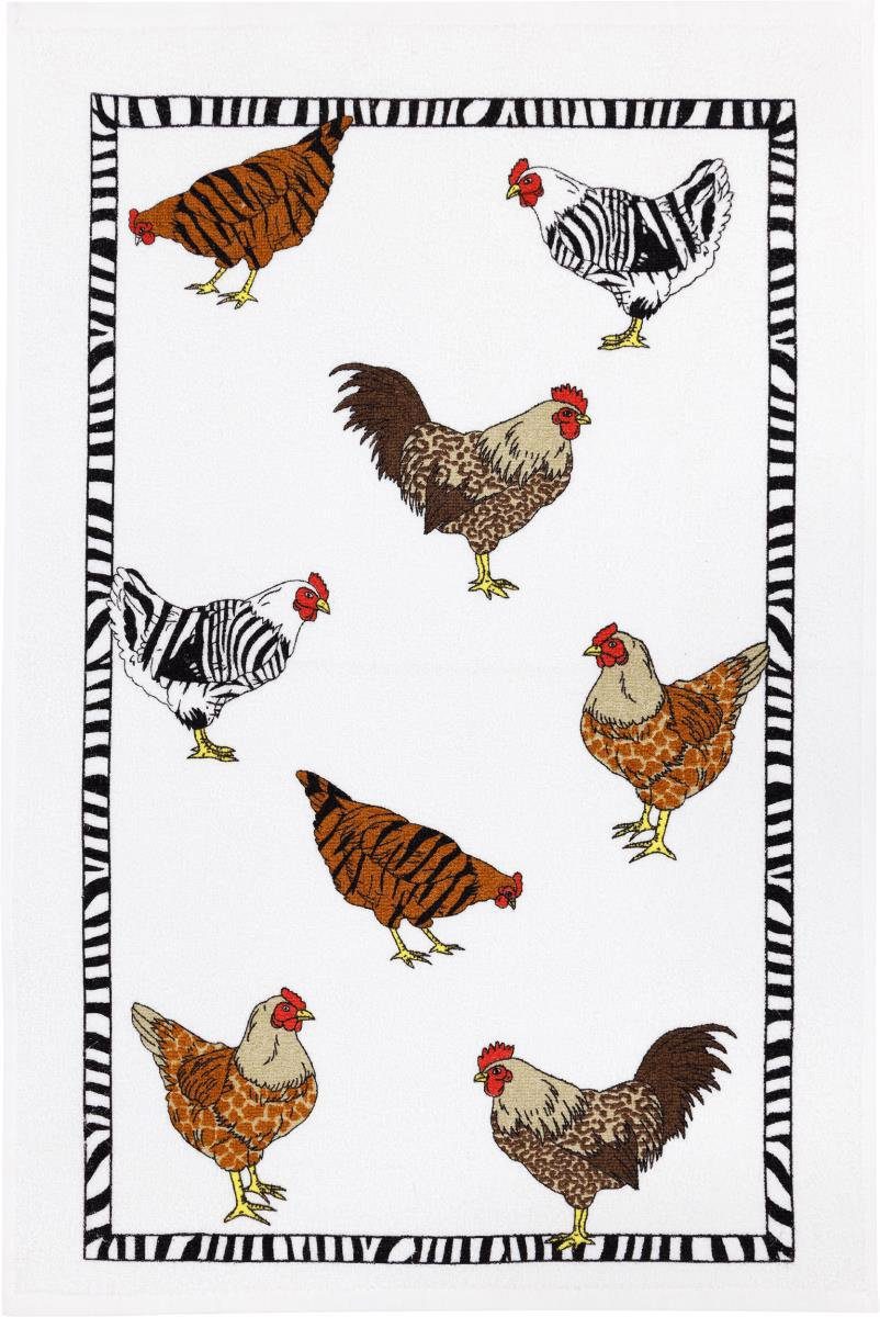 Kracht Geschirrtuch Zebrahühner, (Set, 3-tlg., Set), günstig online kaufen