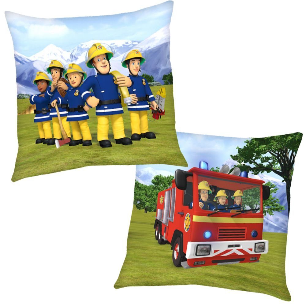 Feuerwehrmann Sam Dekokissen Bergrettung Kinder Deko-Kissen 40 x 40 cm Feuerwehrmann Sam