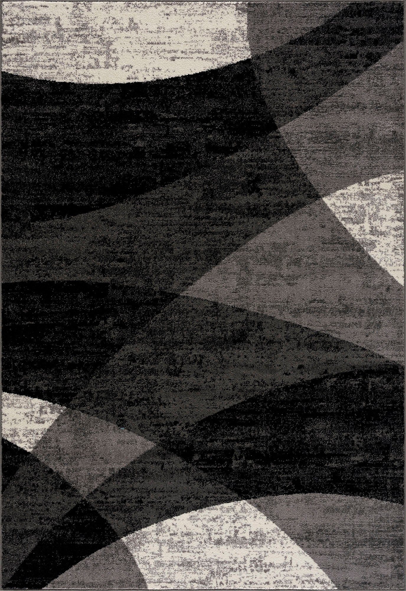 Kurzflor 13 Vintage Wohnzimmer, Teppich Optik, 1690, Höhe: Vintage Sanat, mm, rechteckig, schwarz