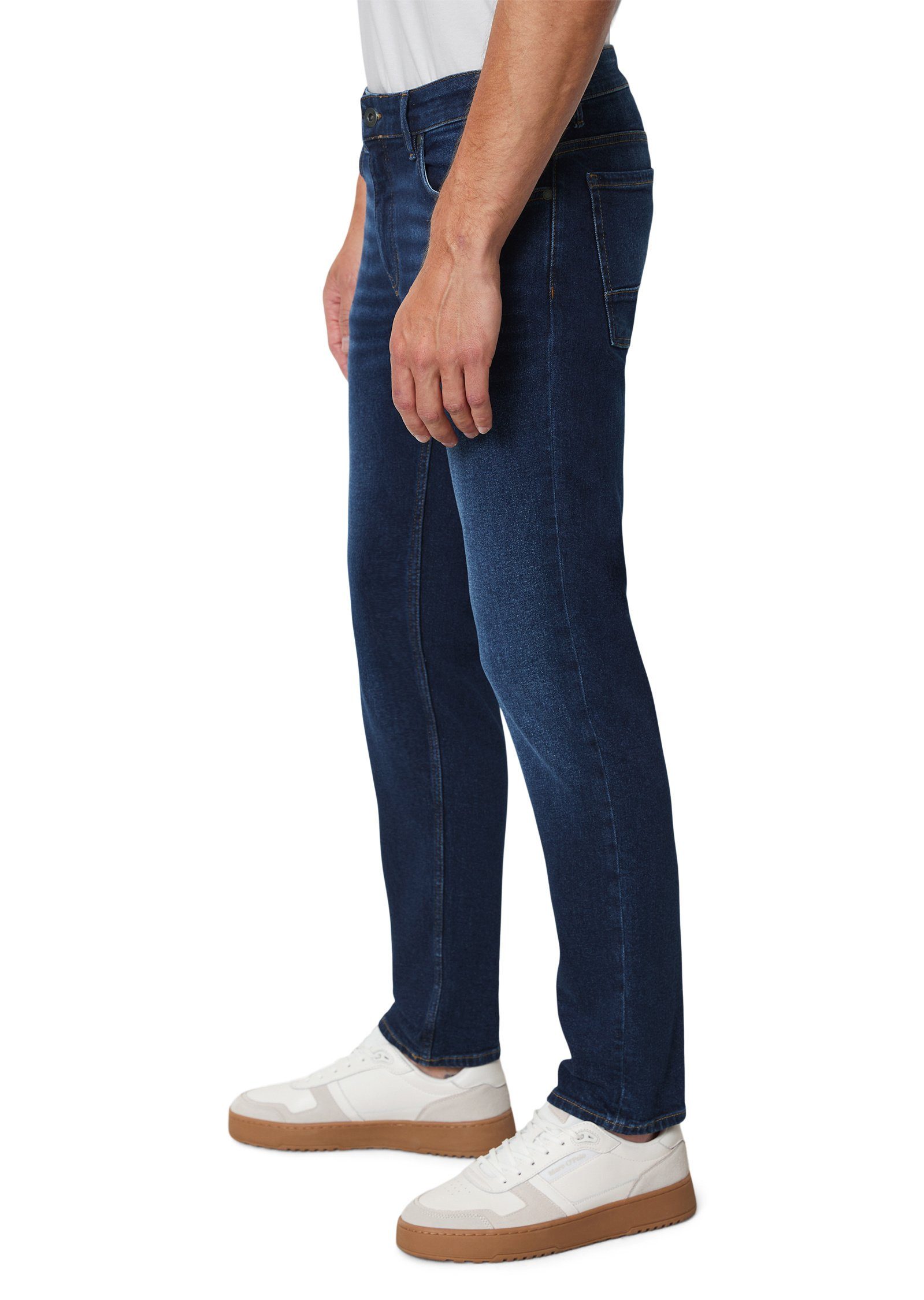 Marc O'Polo 5-Pocket-Jeans Bio-Baumwolle-Mix aus dunkelblau