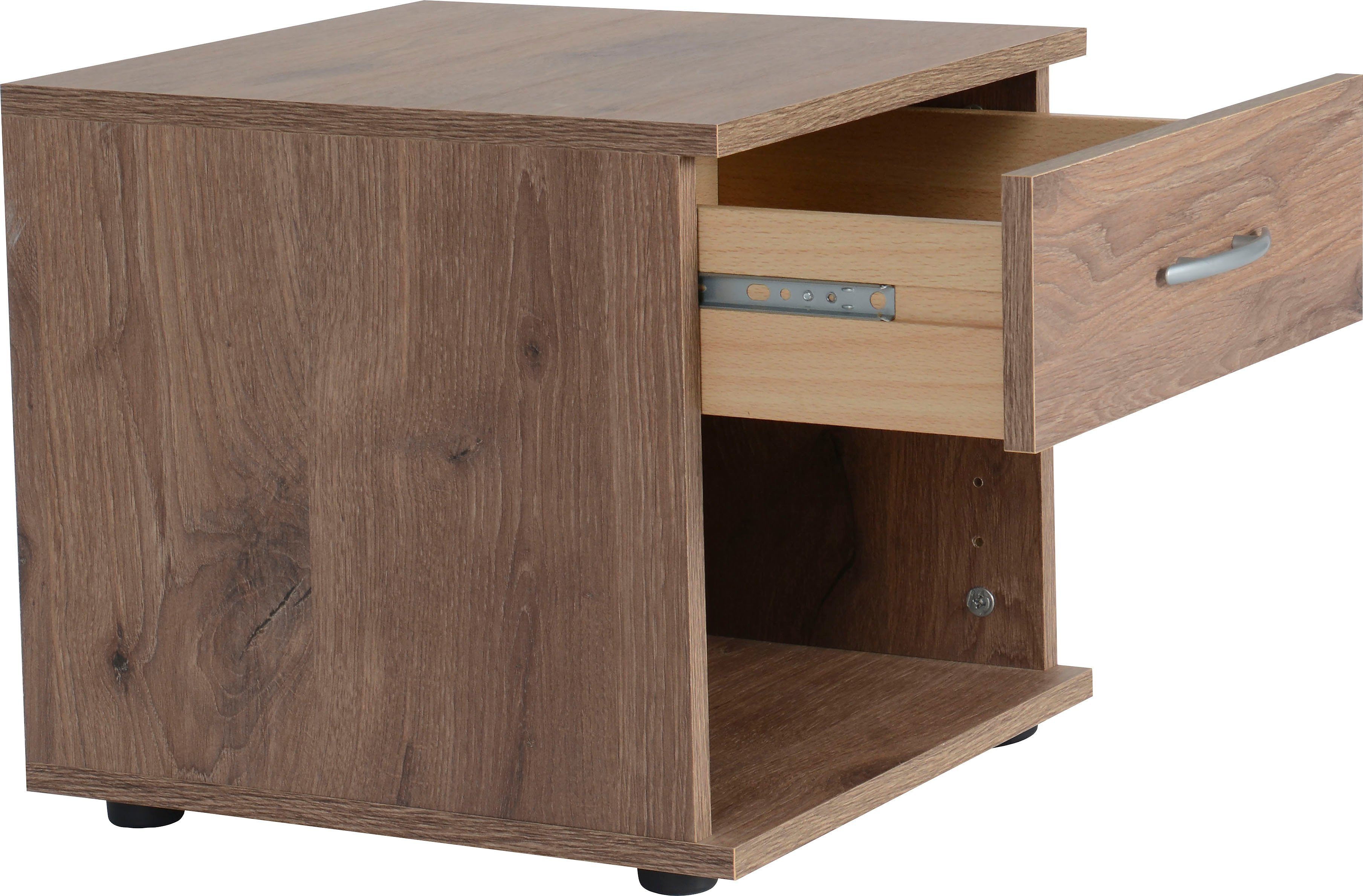 VOGL Möbelfabrik Container Barrie, Bürocontainer, Nachtschrank, mit Schubladen & Füßen (1-St) verschiedene Ausführungen, Höhe 37 cm, Made in Germany