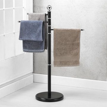 CARO-Möbel Handtuchständer PETRA, Handtuchhalter 3 Stangen Ständer Stand Badetuchhalter Badetuchstange s