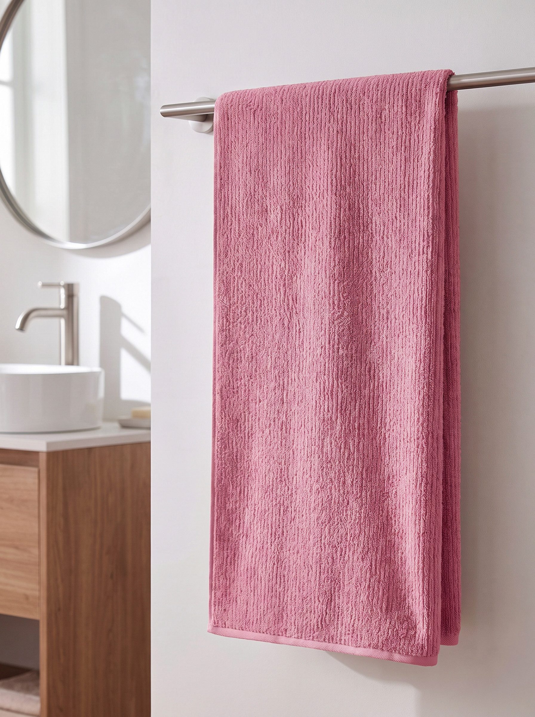 OTTO home Badetuch Riva, 80x150, Premium Handtücher, 500 gr/m², Webfrottier (1-St), Hoch-Tief-Struktur, Streifen, weich, 5 Jahre Garantie