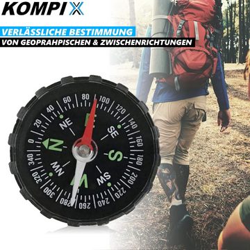 MAVURA Kompass KOMPIX Taschenkompass Mini Outdoor Compass Marschkompass Wandern, Auto Fahrrad tragbar Universal Jäger Pfadfinder Kompass