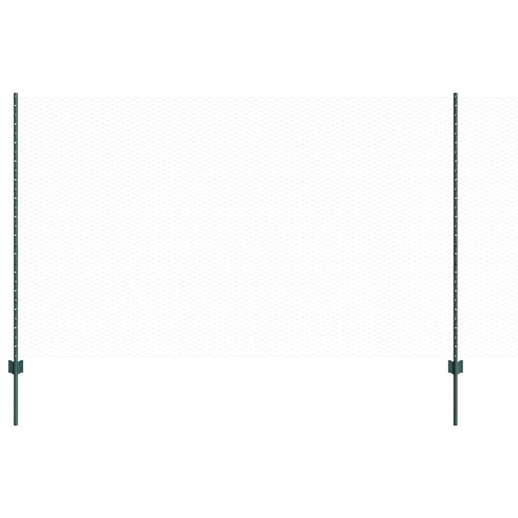 vidaXL Gartenzaun Zaun mit Pfosten Grün günstig online kaufen